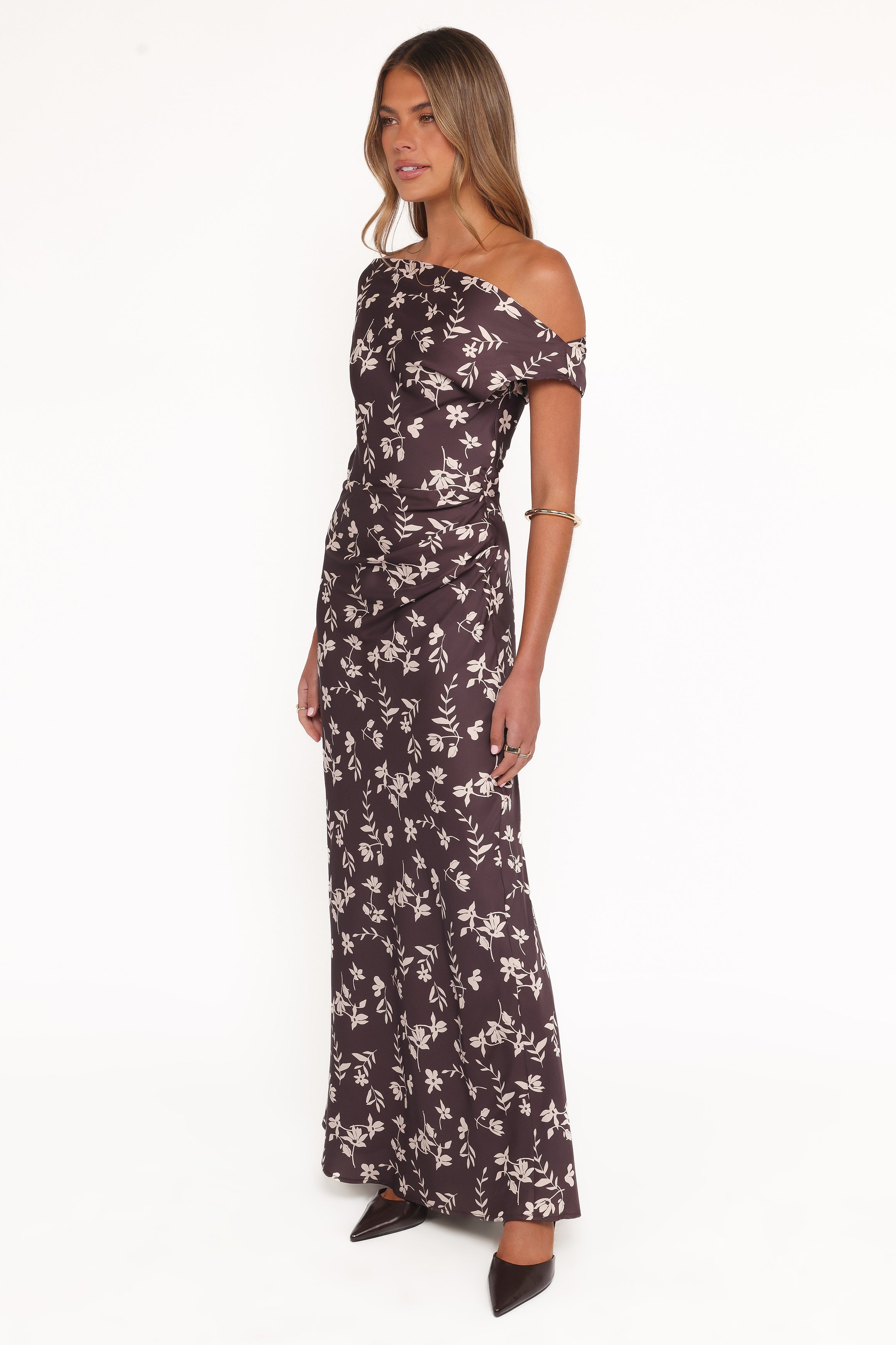 DRESSES Zafira Midi Dress - Brown Cream Floral