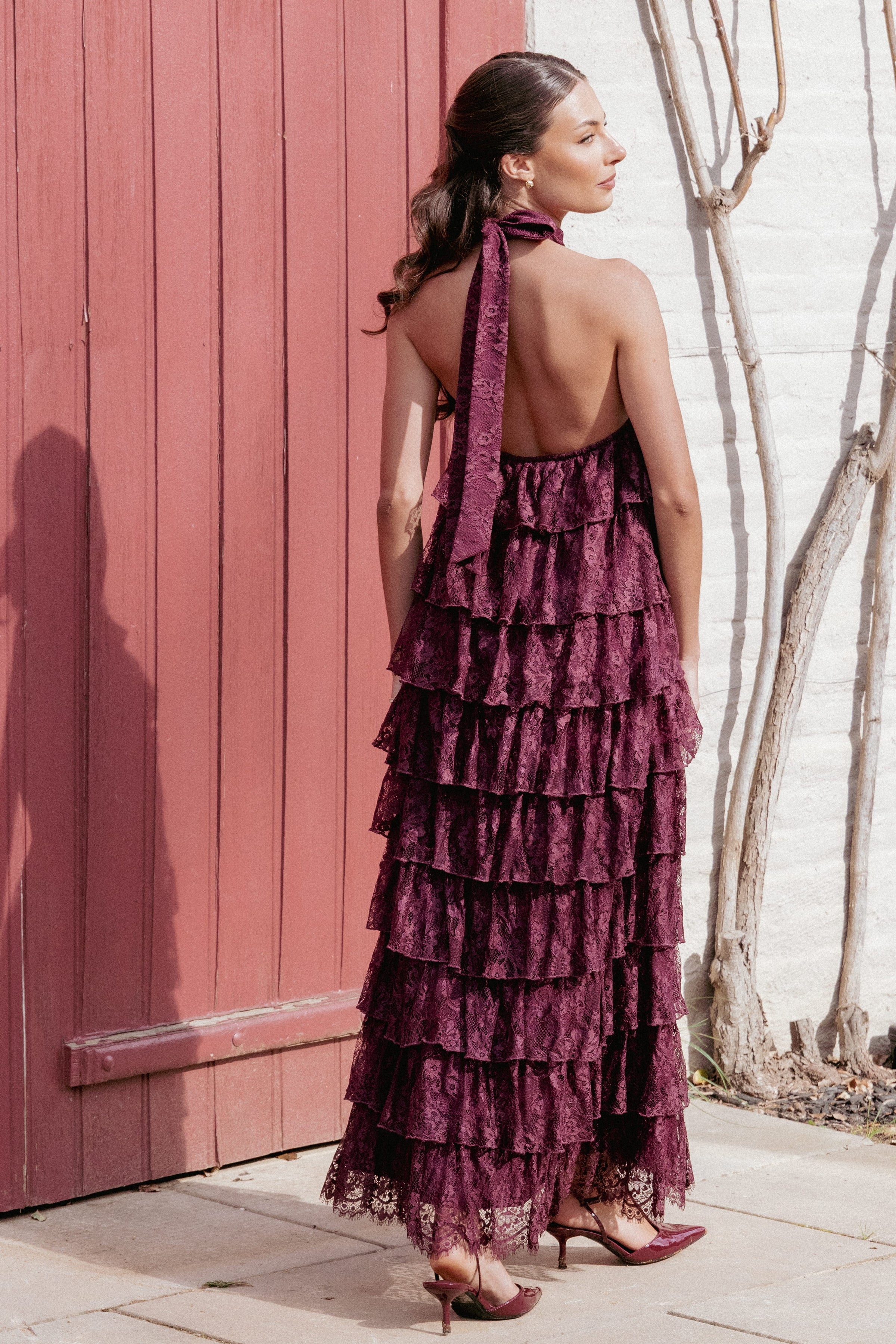 DRESSES Zoella Maxi Dress - Cherry Lace