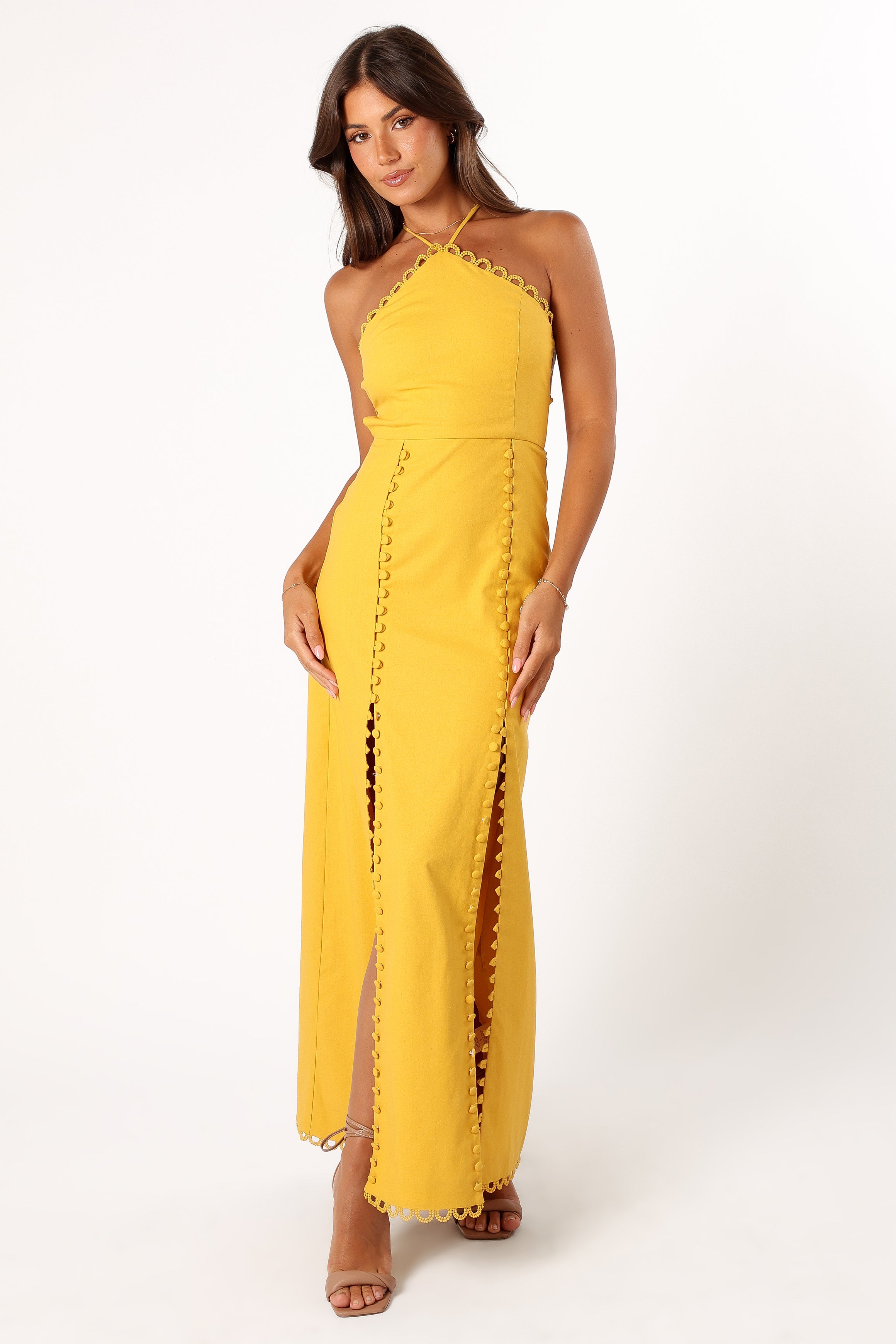 DRESSES Zola Halterneck Maxi Dress - Dandelion