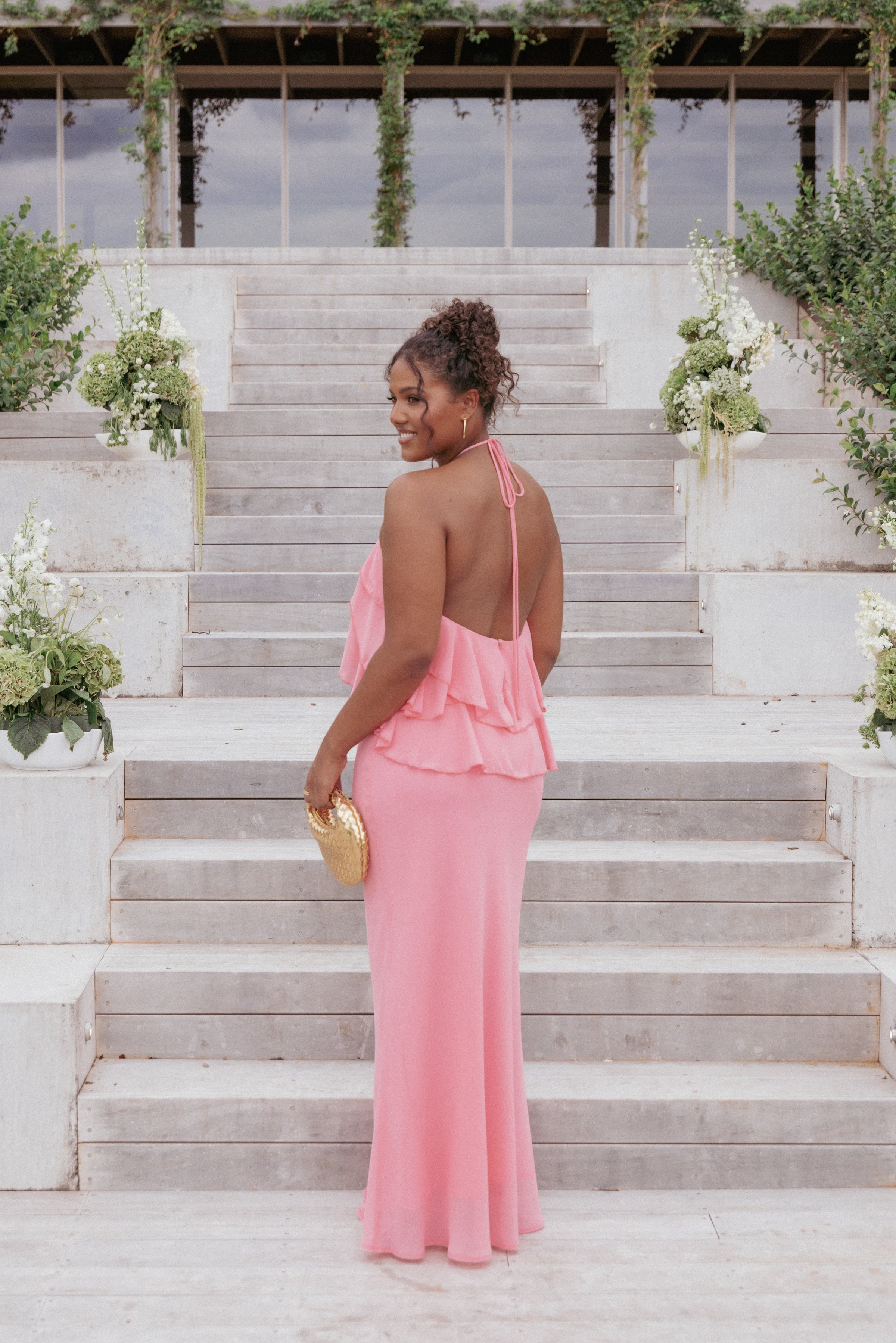 DRESSES Zorina Halterneck Maxi Dress - Coral