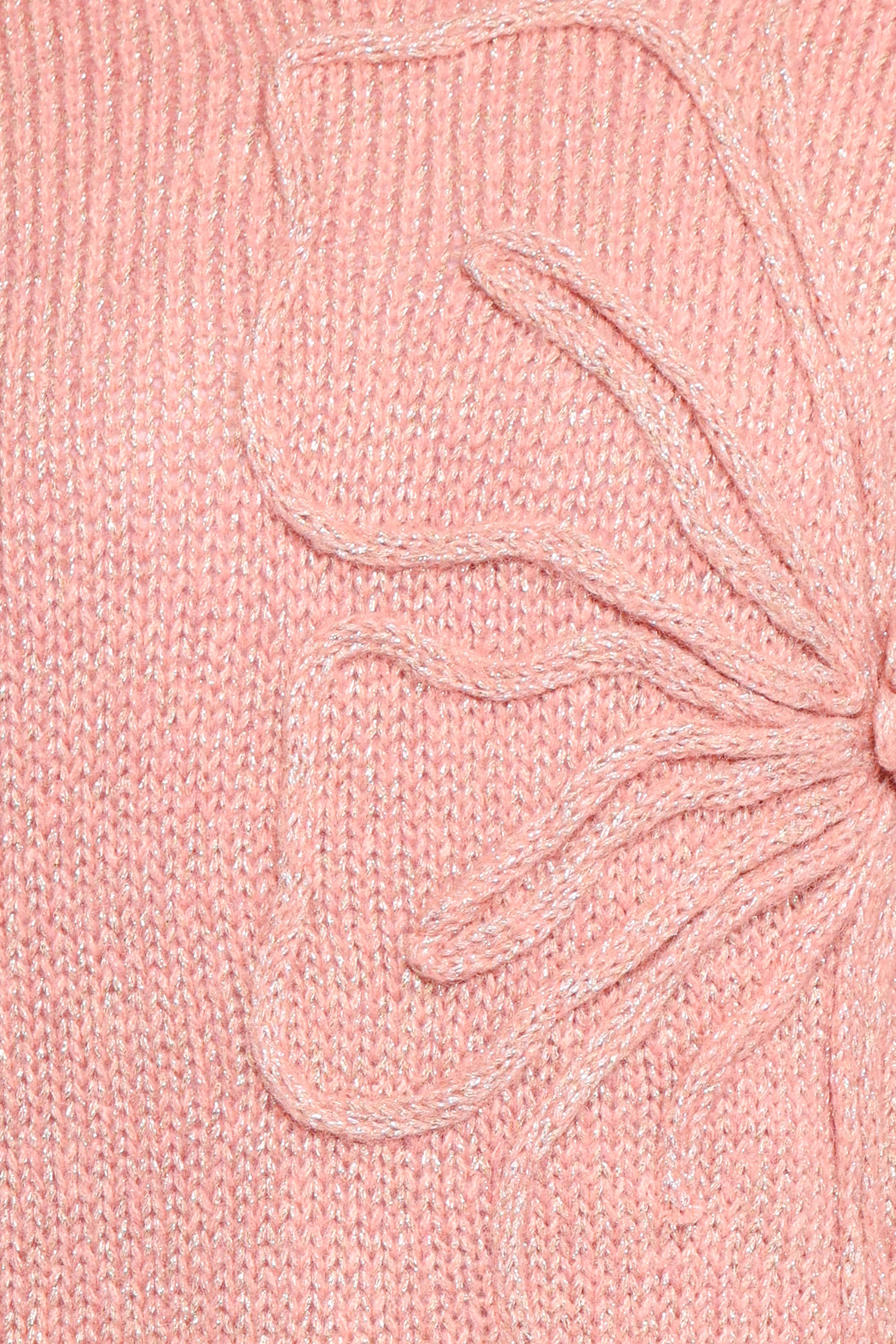 KNITWEAR Addie Tonal Flower Knit Sweater - Pink