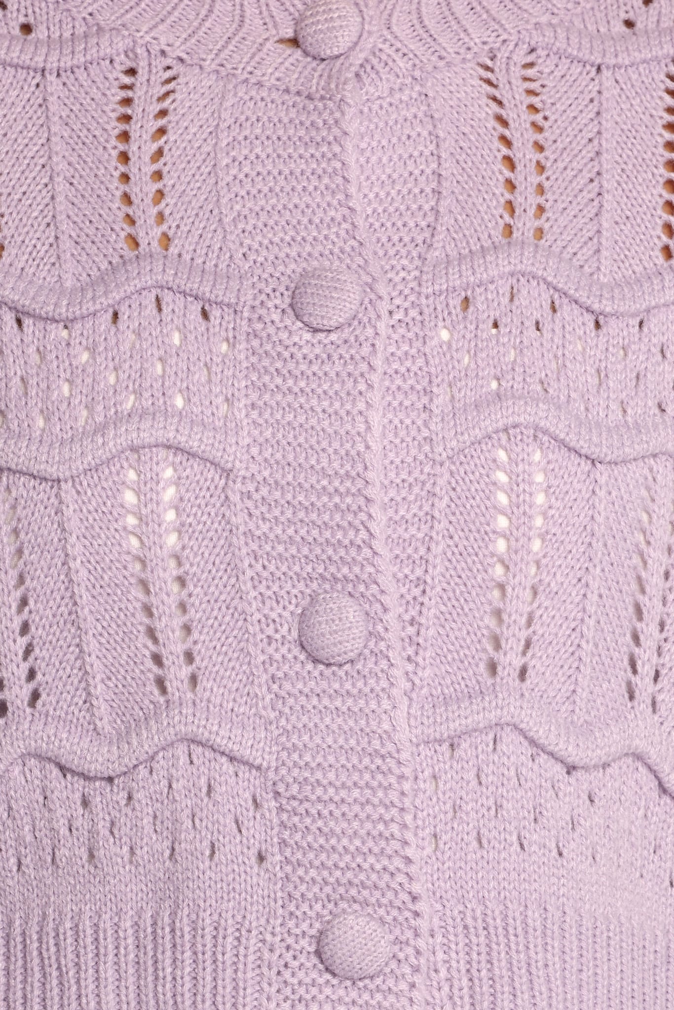 KNITWEAR Aidy Crop Button Front Cardigan - Lilac