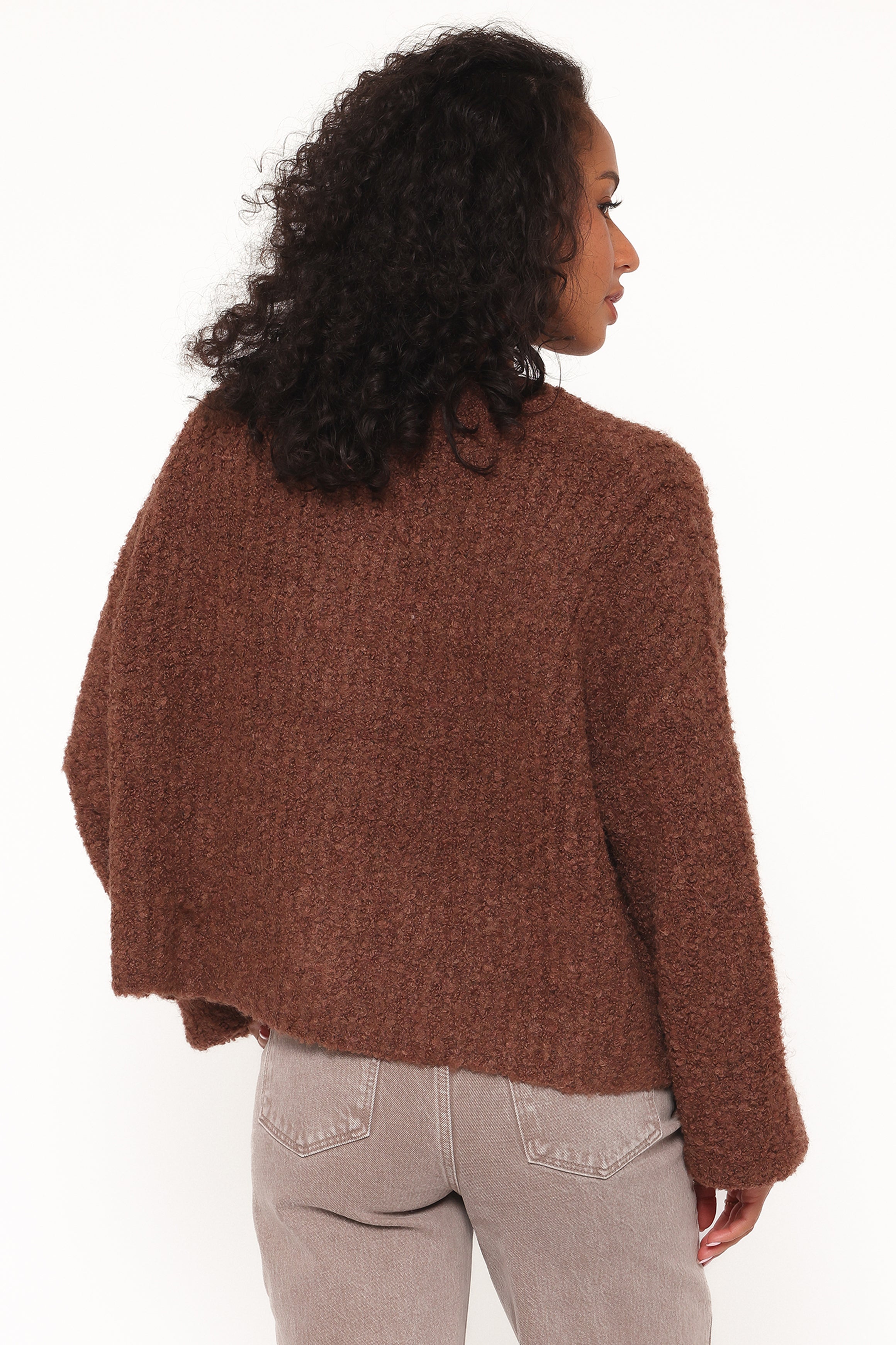 KNITWEAR Albertine Cardigan - Chocolate (HOLD FOR WK 14 THURS LAUNCH)