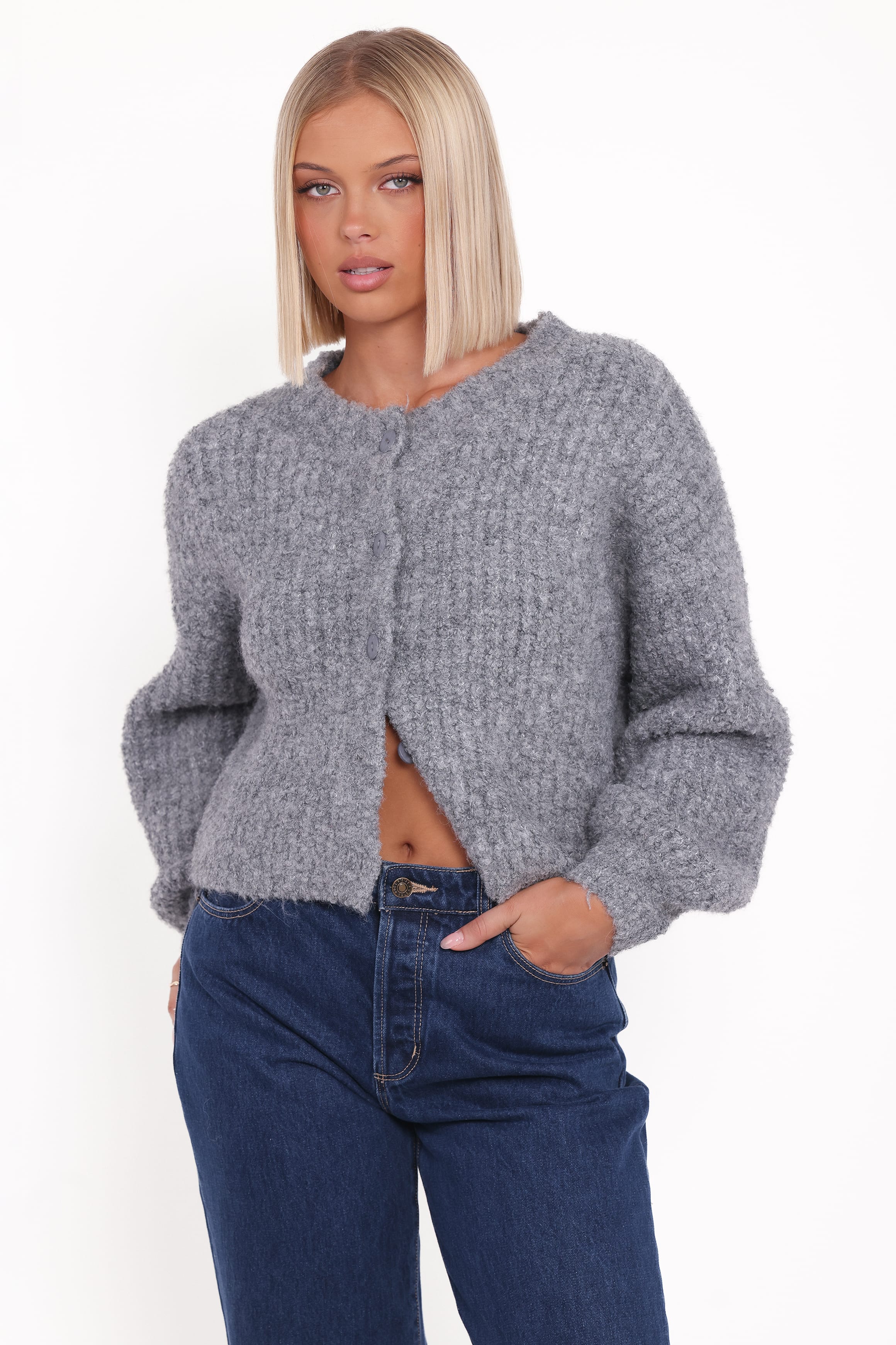 KNITWEAR Albertine Cardigan - Grey