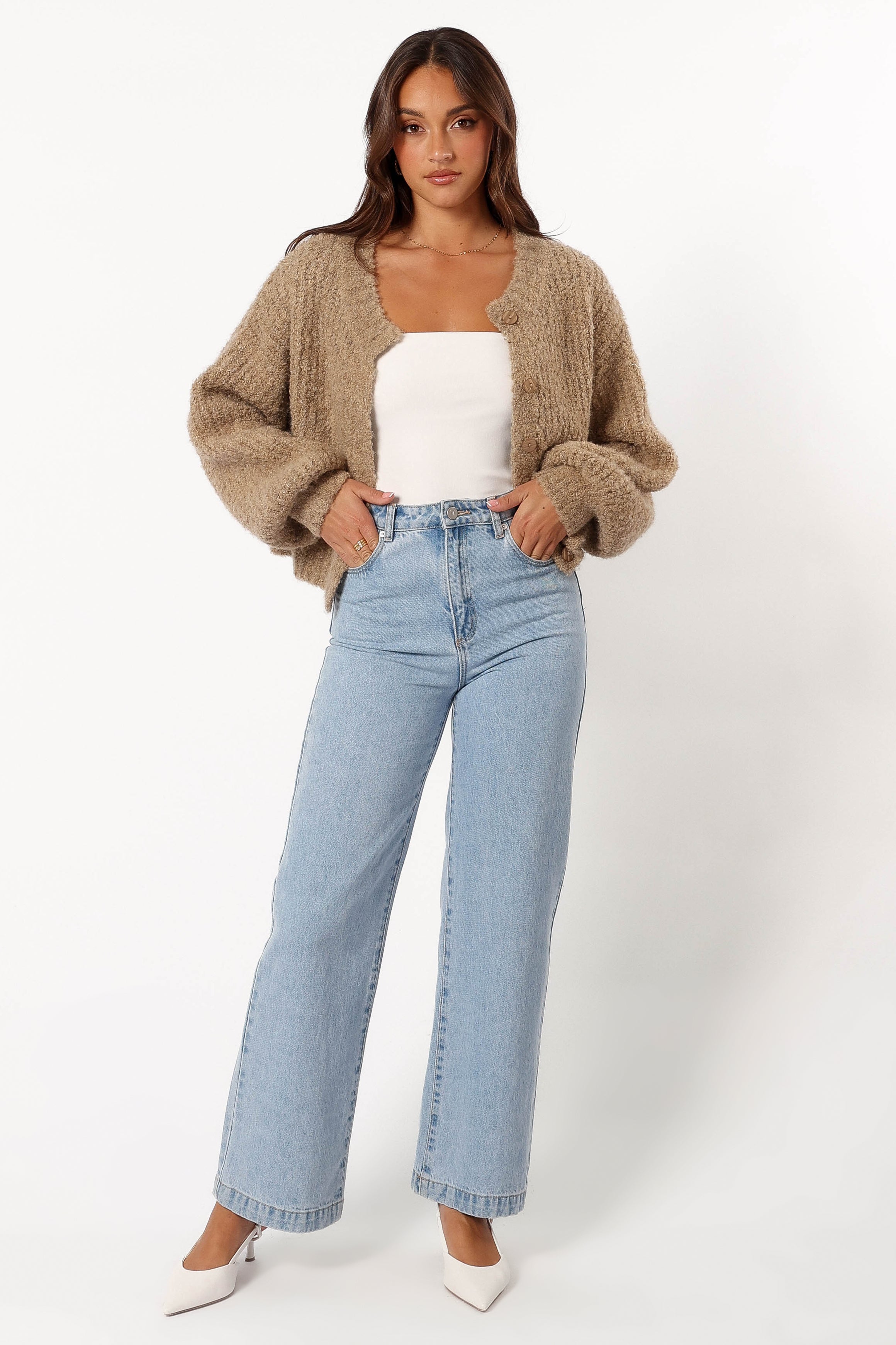 KNITWEAR Albertine Cardigan - Latte