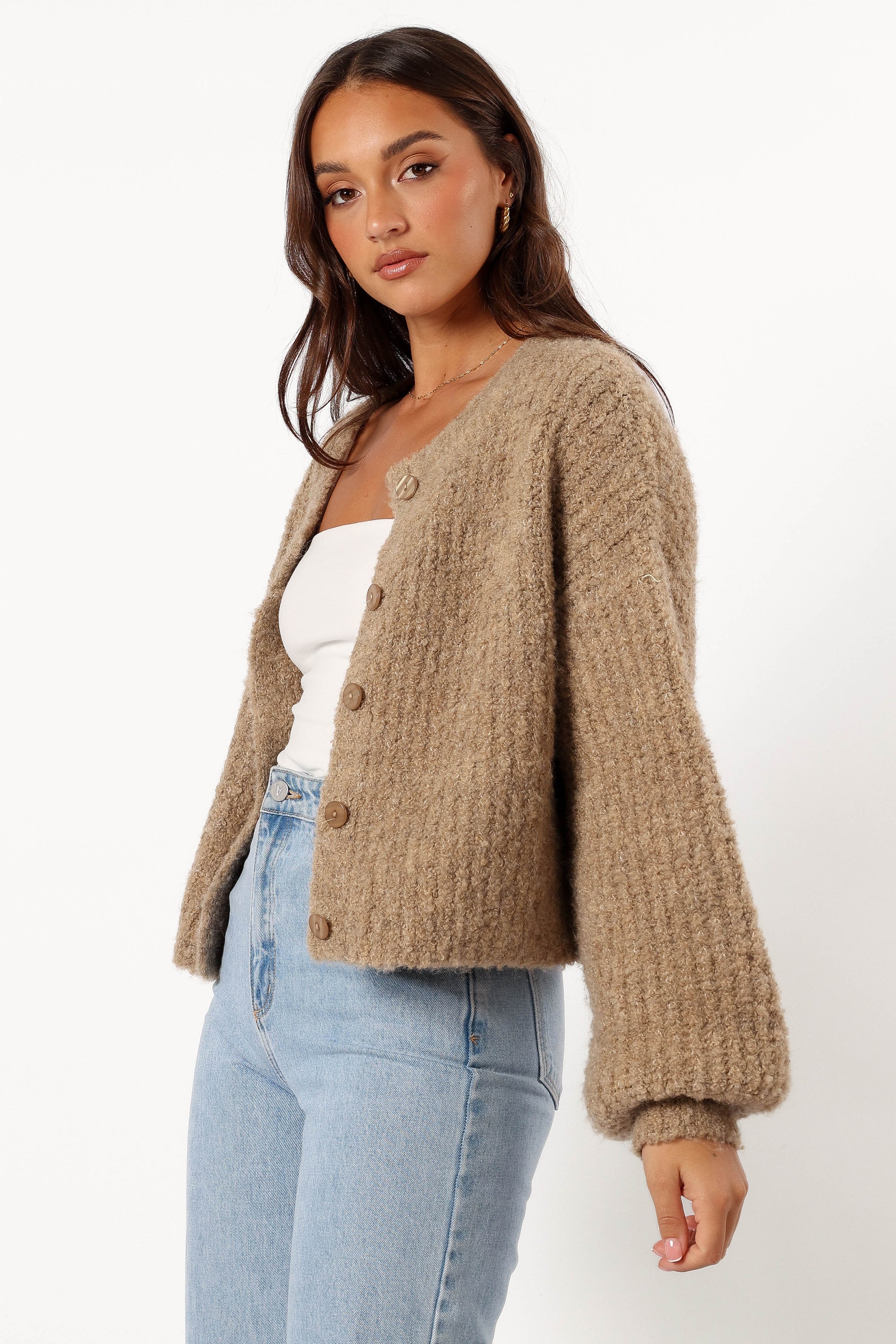 KNITWEAR Albertine Cardigan - Latte