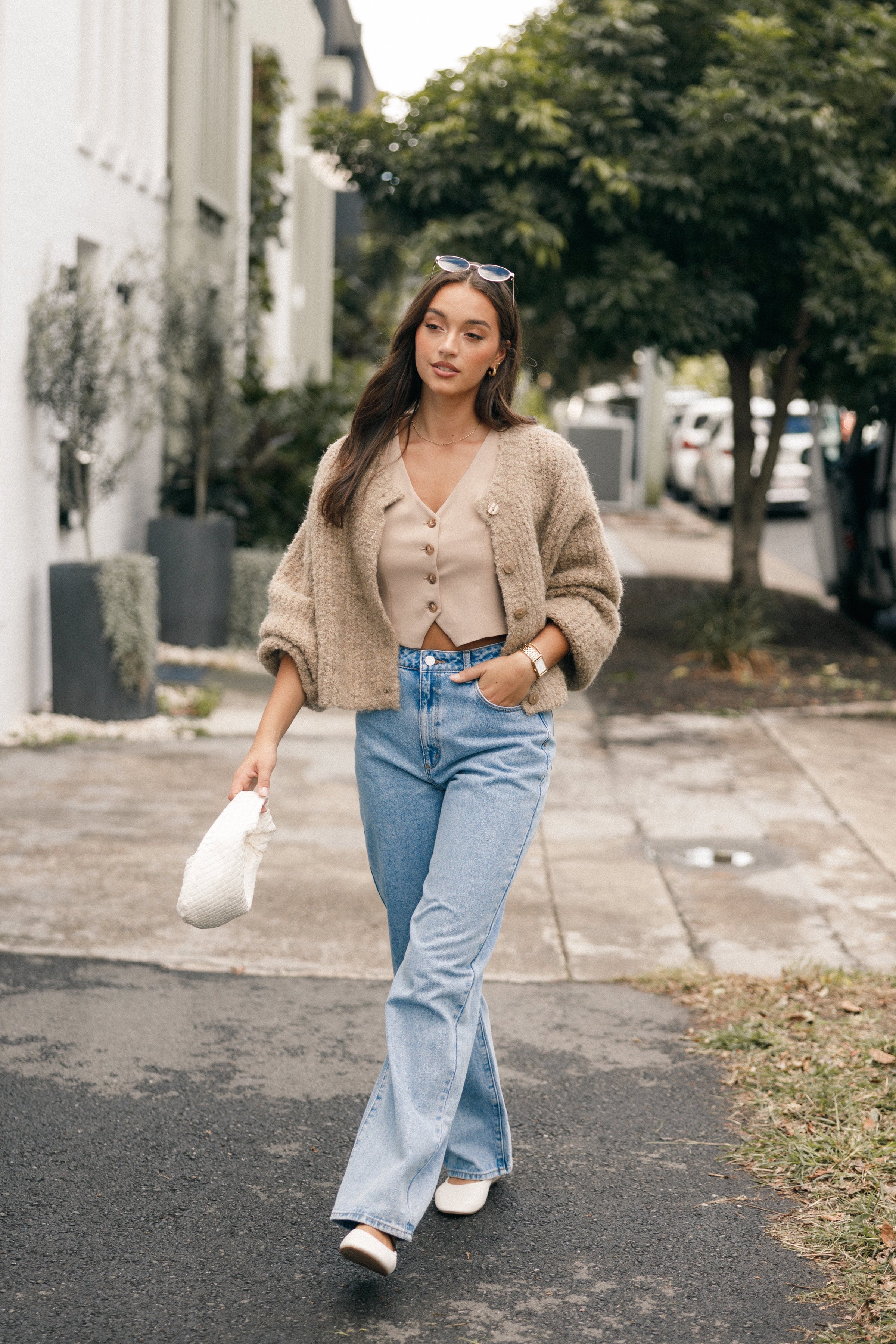 KNITWEAR Albertine Cardigan - Latte