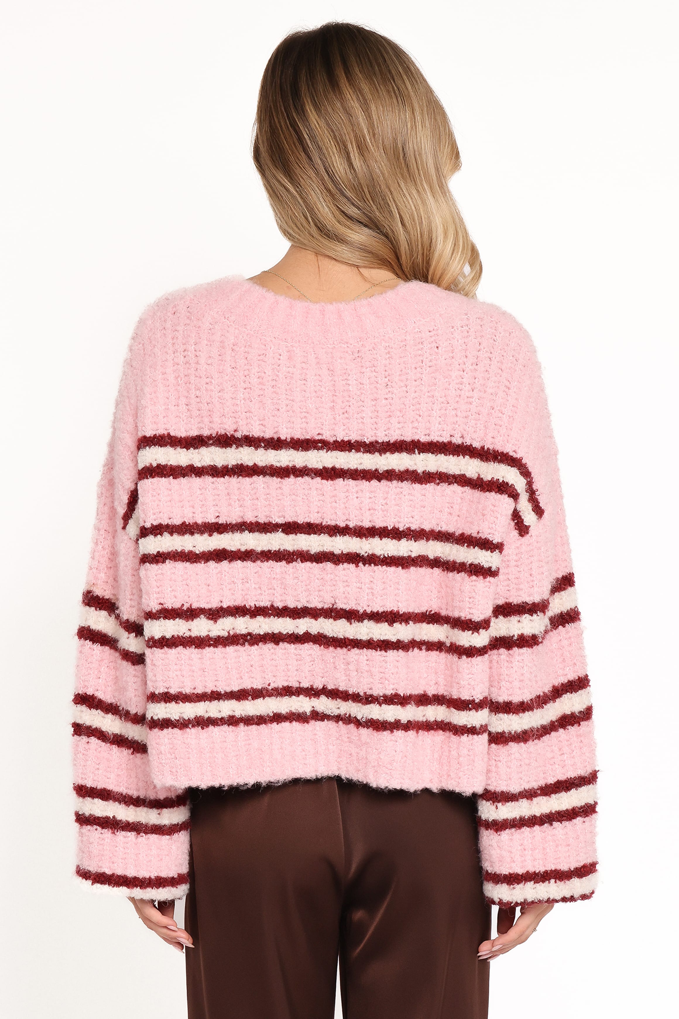 KNITWEAR Albertine Cardigan - Pink Stripe