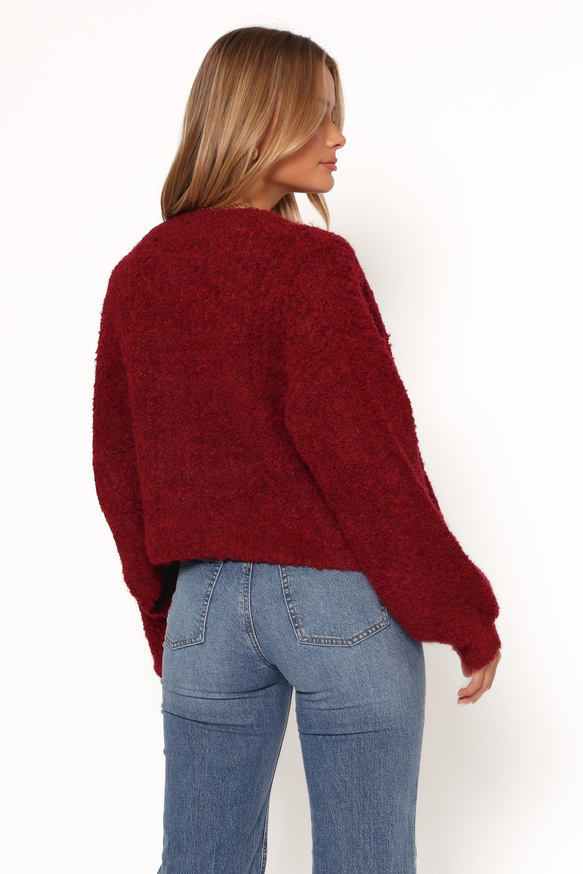 KNITWEAR Albertine Cardigan - Wine
