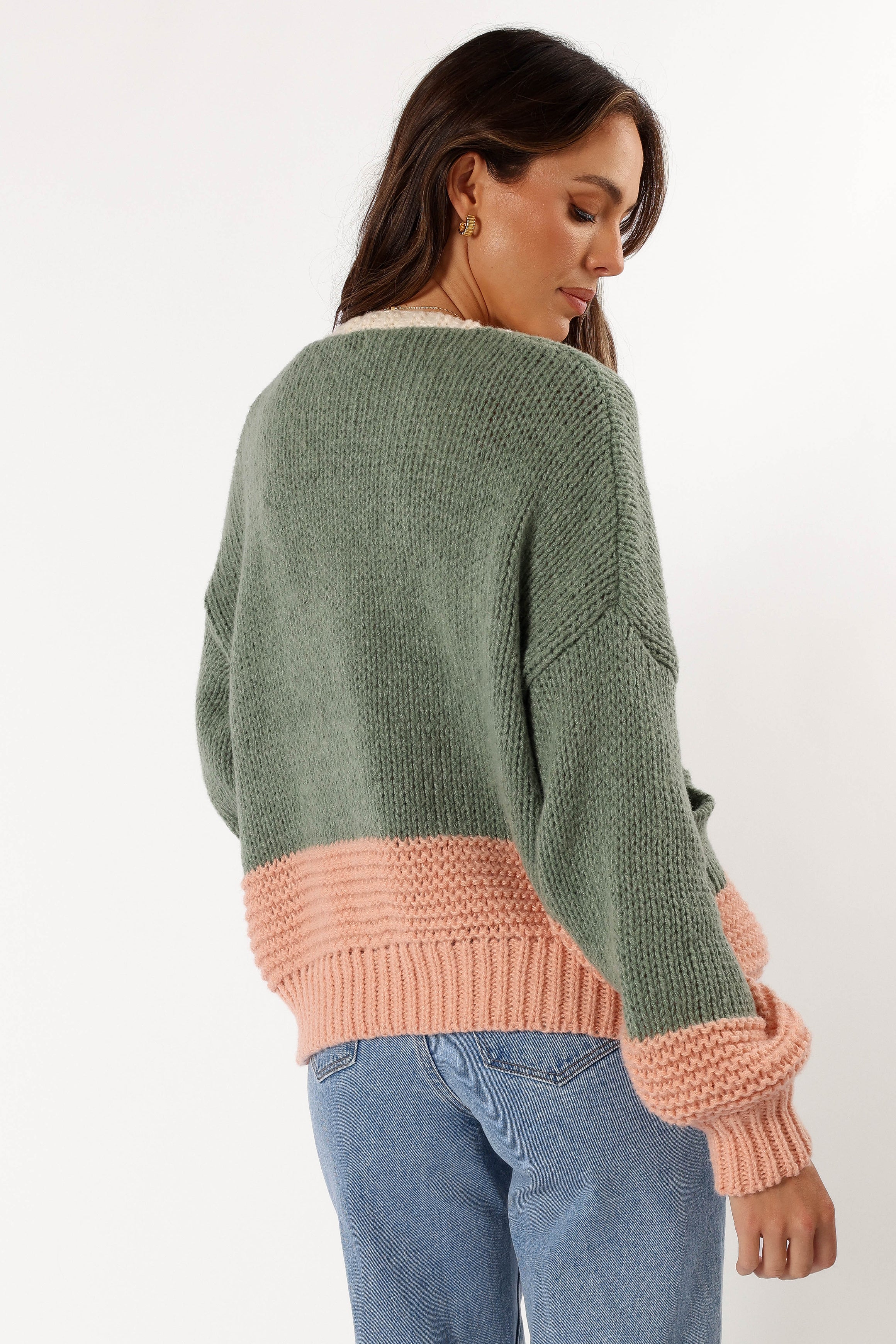 KNITWEAR Alma Open Front Cardigan - Green