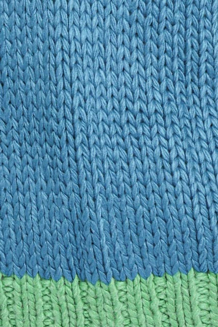 KNITWEAR Anige Contrast Trim Cardigan - Blue/Green
