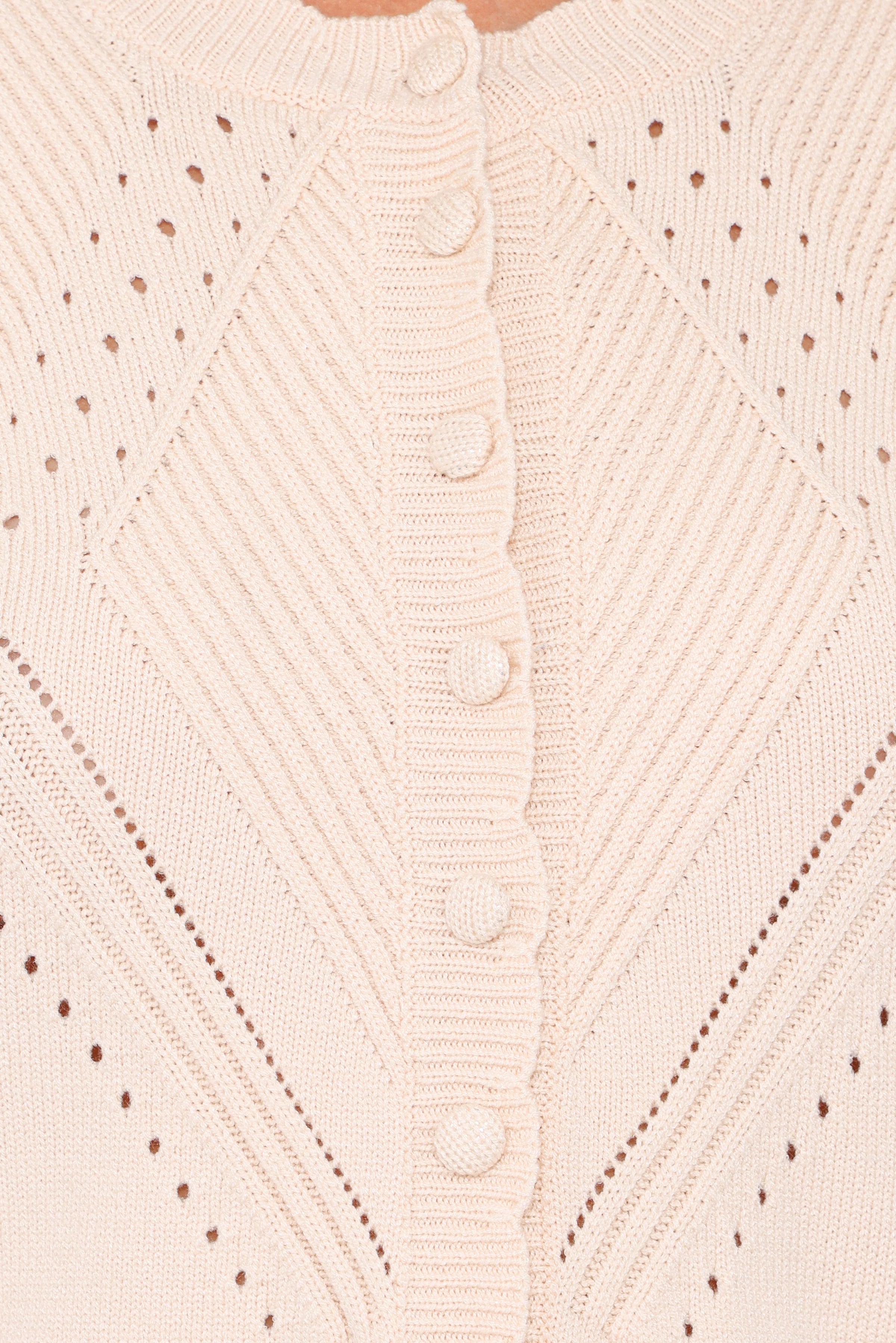 KNITWEAR Annika Puff Sleeve Cardigan - Cream