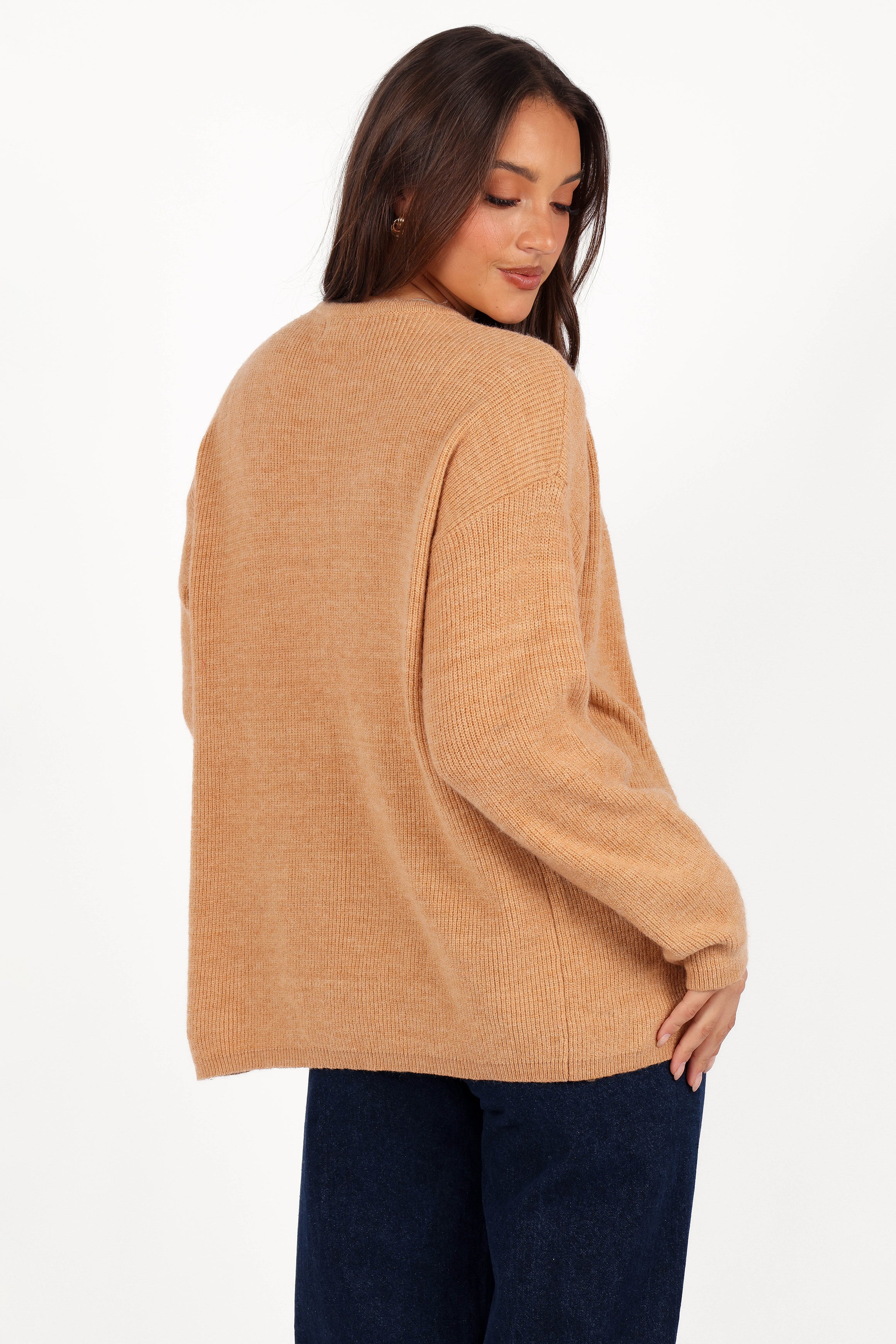 KNITWEAR Astor Classic Button Up Cardigan - Caramel