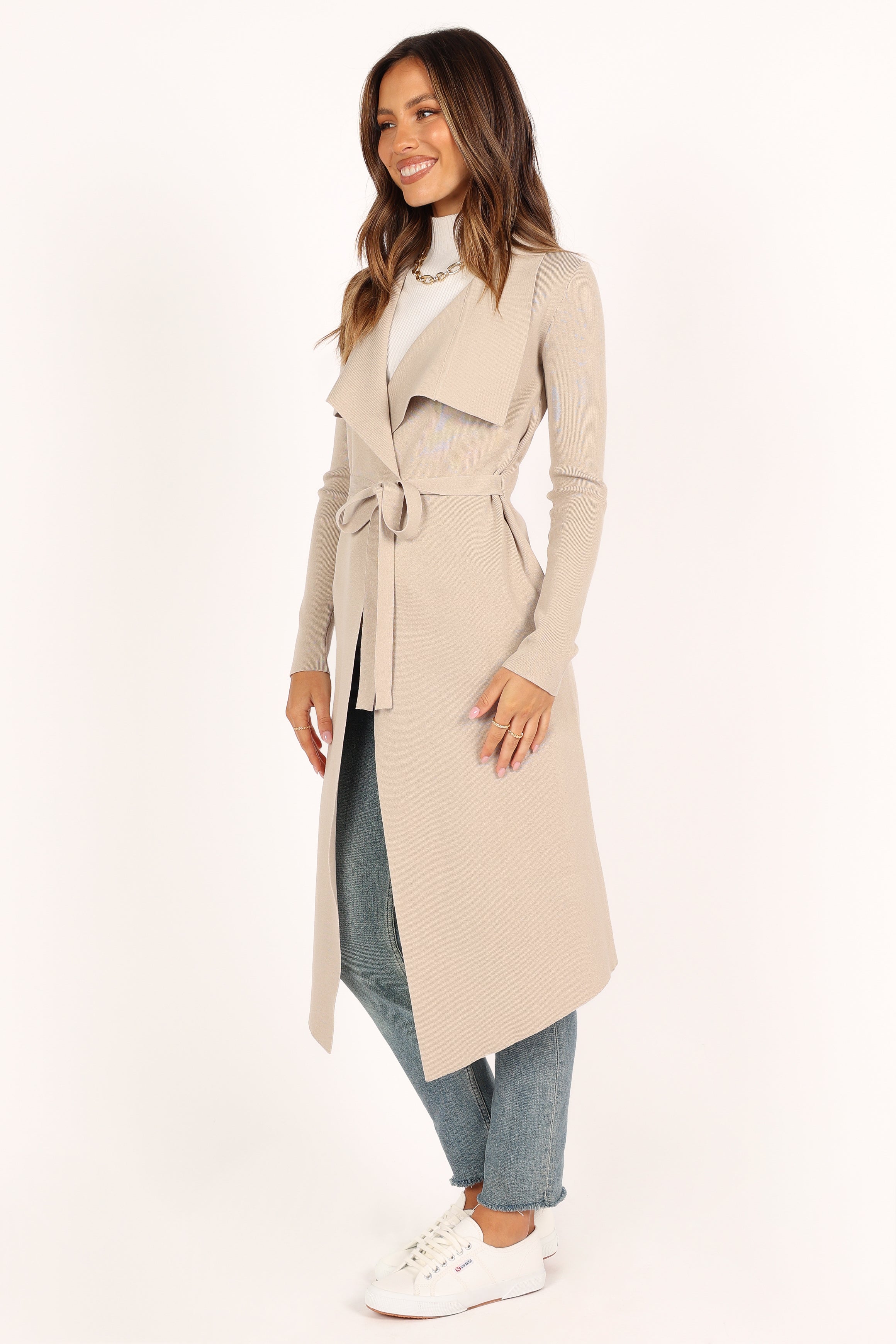 KNITWEAR Audrina Cardigan - Stone