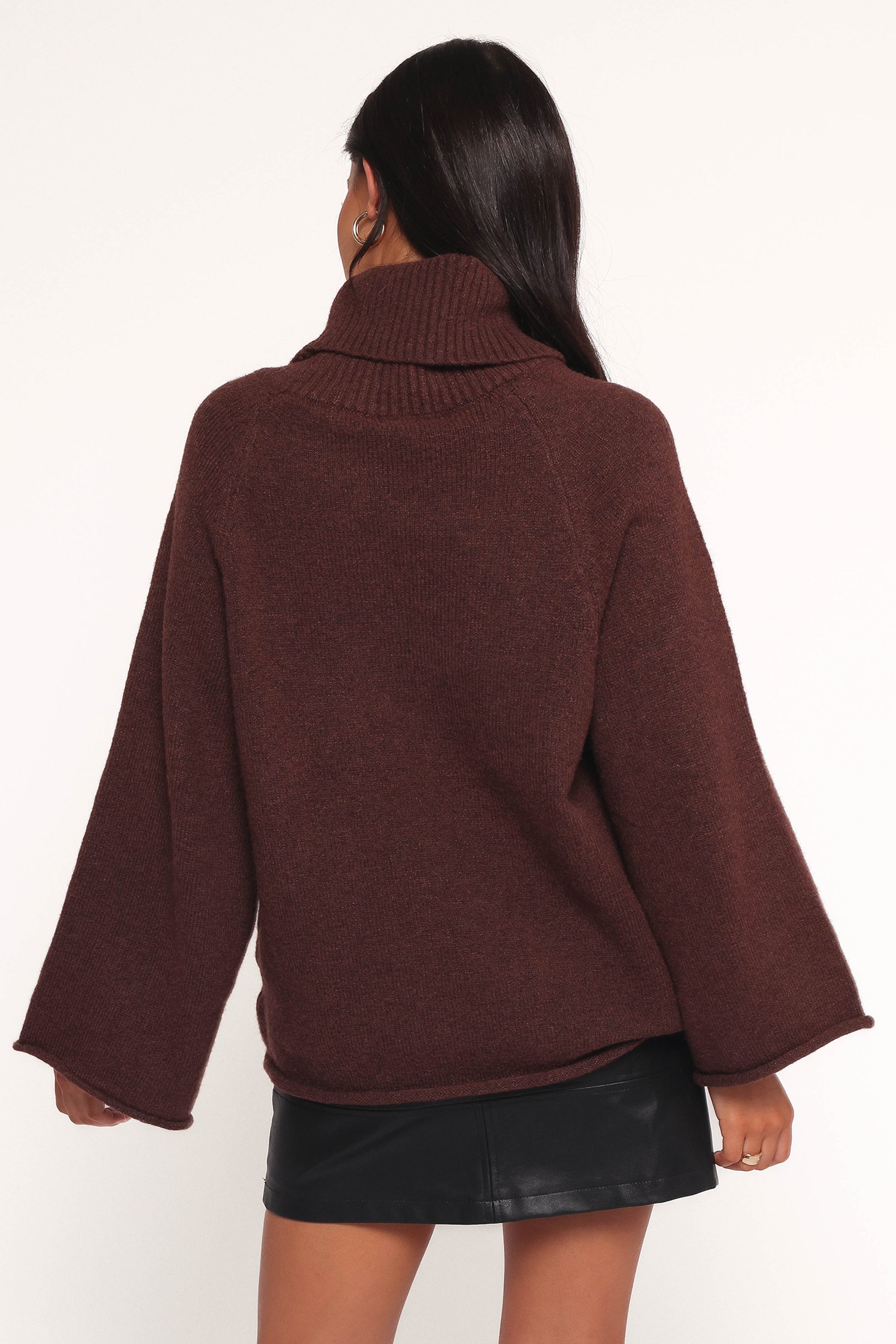 KNITWEAR Bindy Cowlneck Knit Sweater - Brown