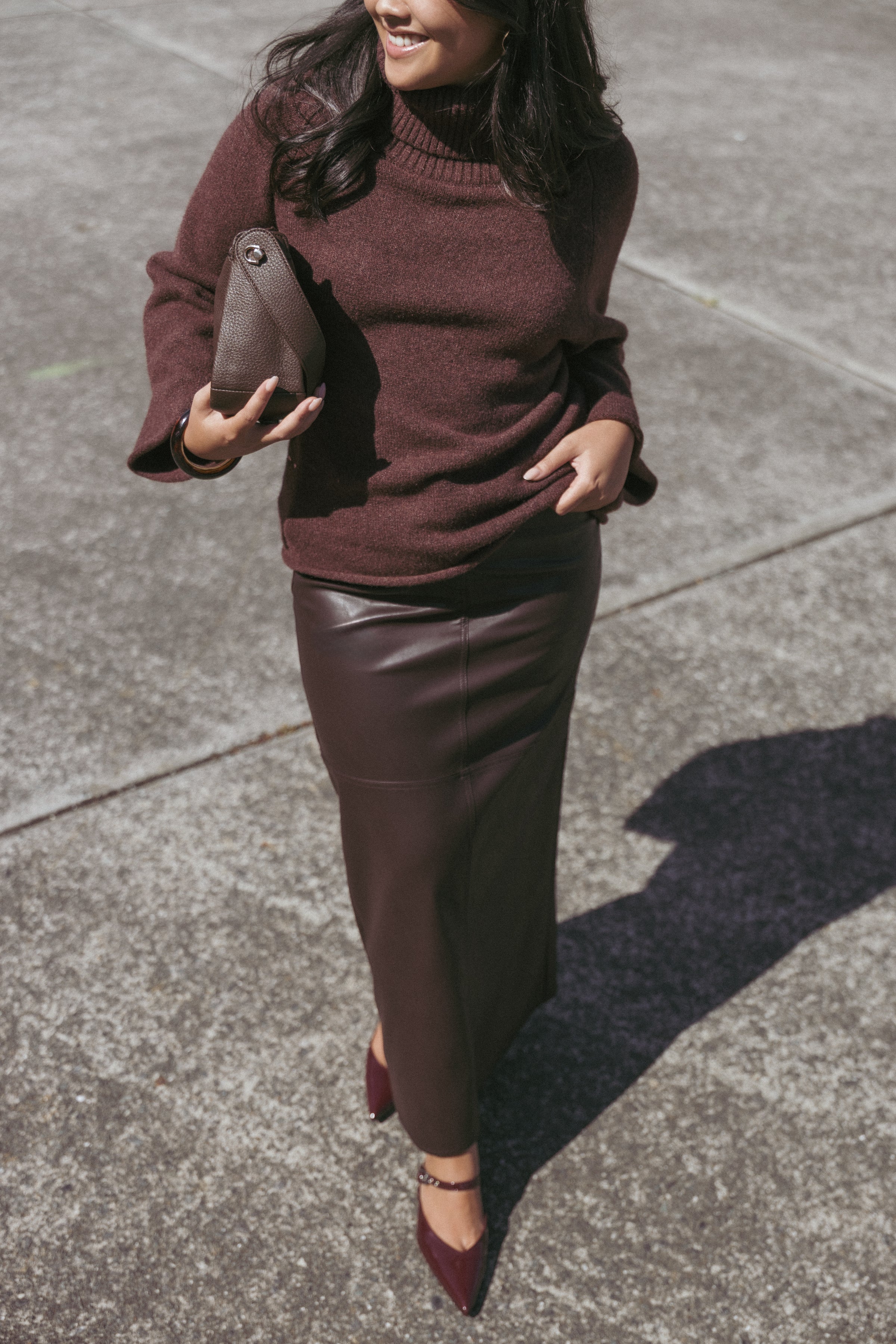 KNITWEAR Bindy Cowlneck Knit Sweater - Brown