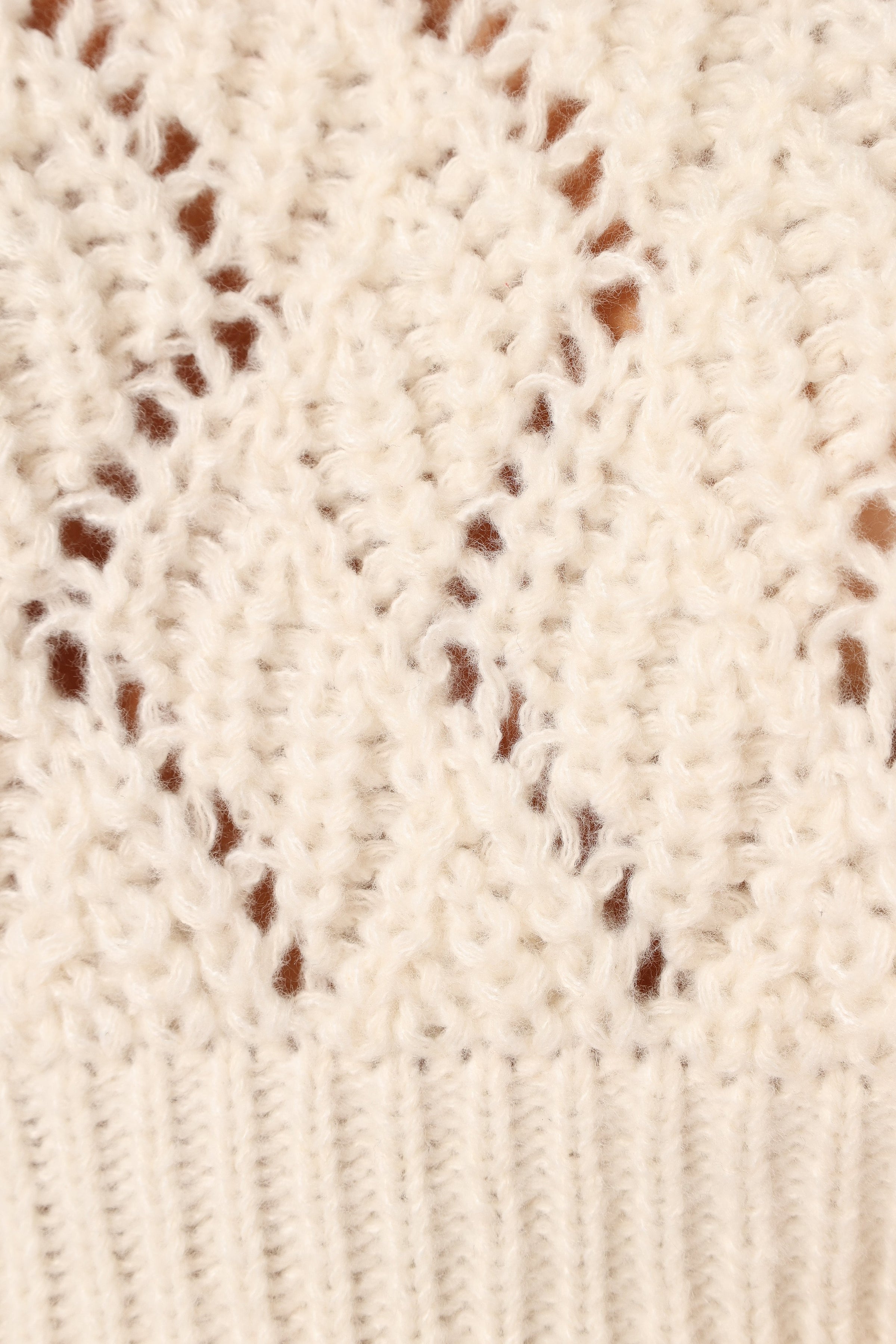 KNITWEAR @Birdie Tie Side Knit Sweater - Cream