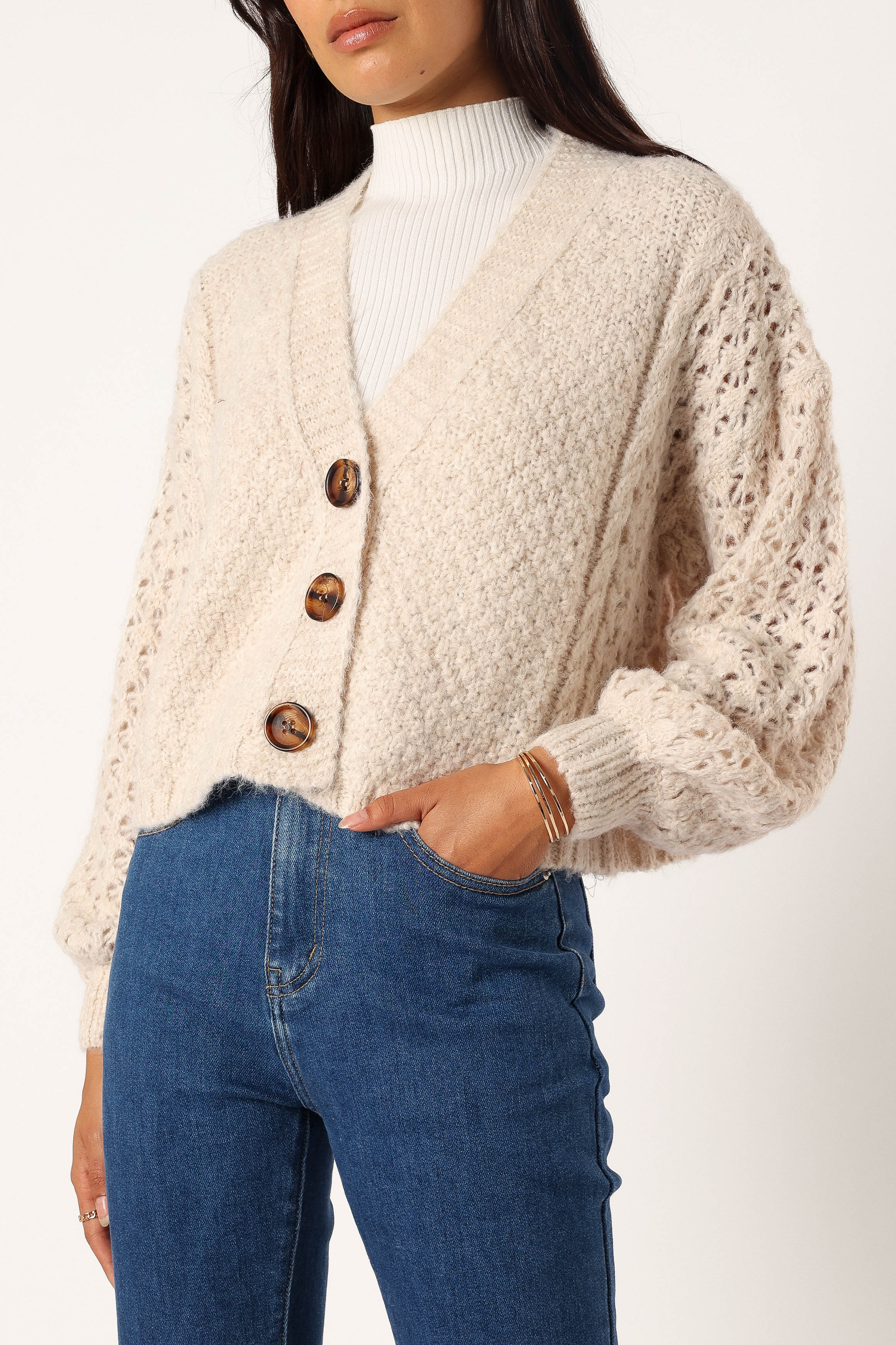 KNITWEAR @Blakey Cardigan - Cream