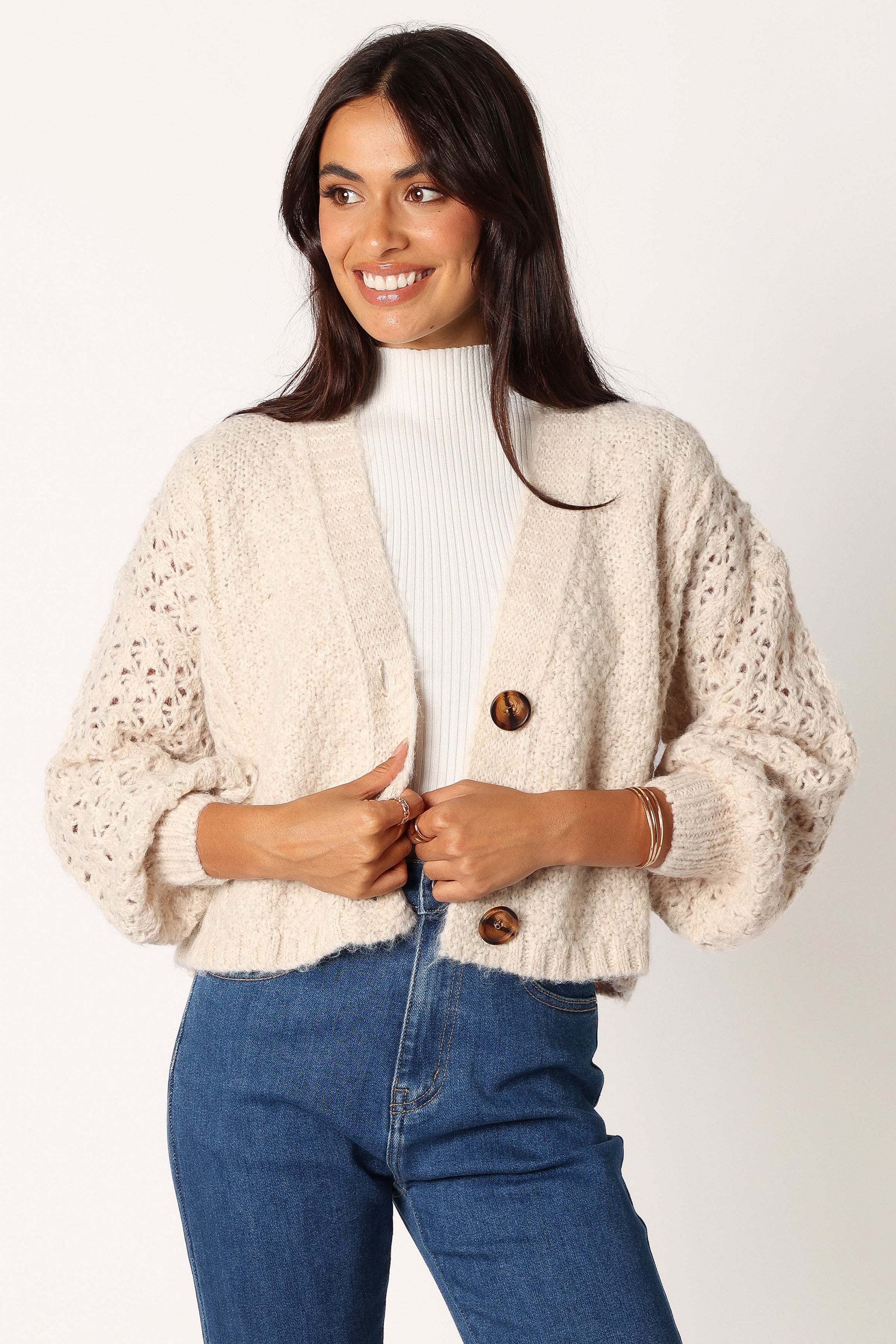 KNITWEAR @Blakey Cardigan - Cream