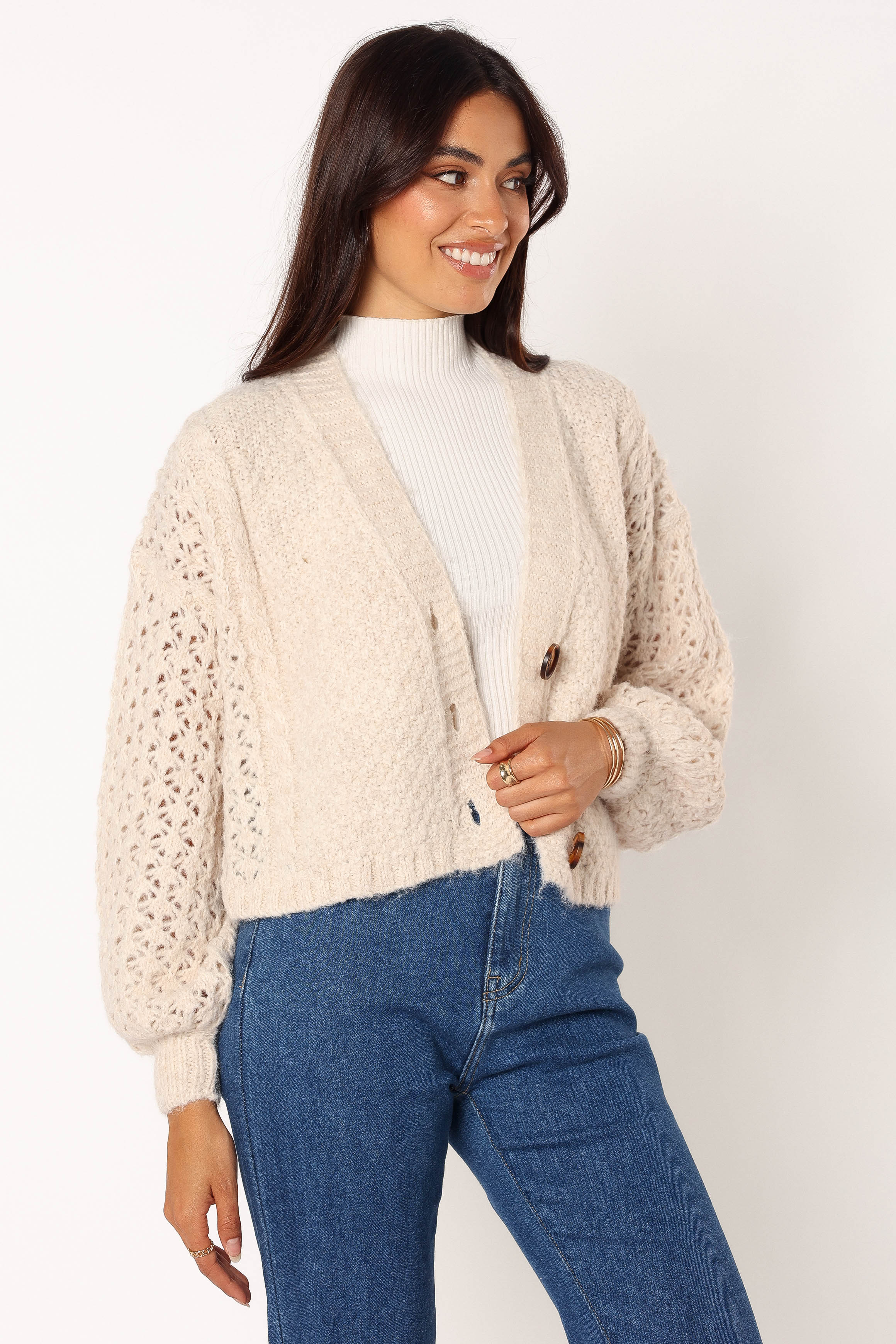KNITWEAR @Blakey Cardigan - Cream