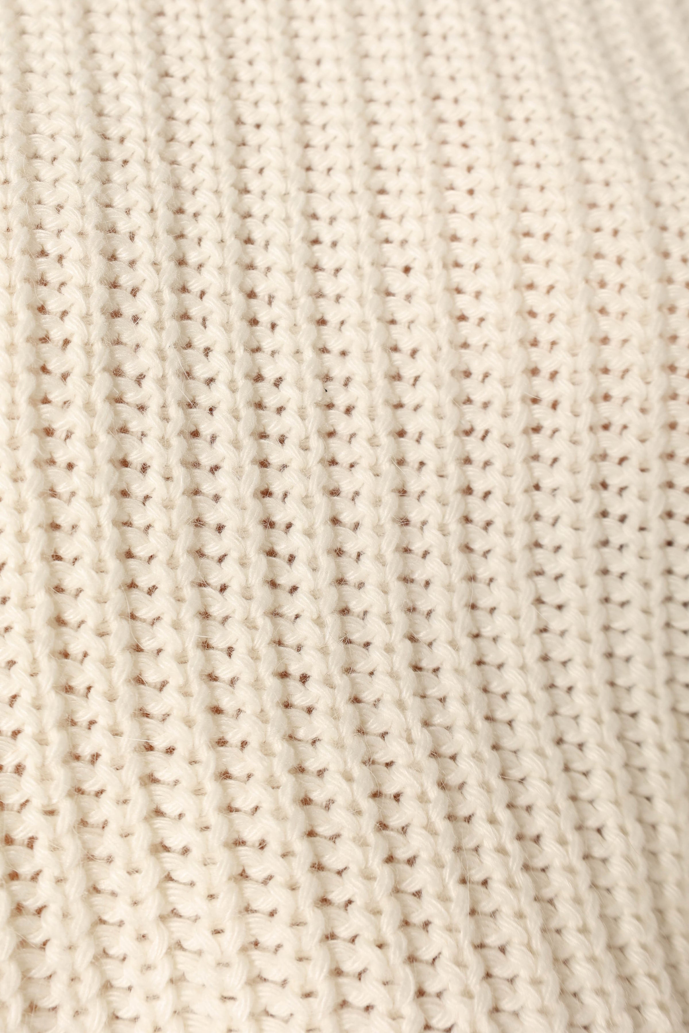 KNITWEAR @Catalina Polka Dot Texture Knit Sweater - Ivory