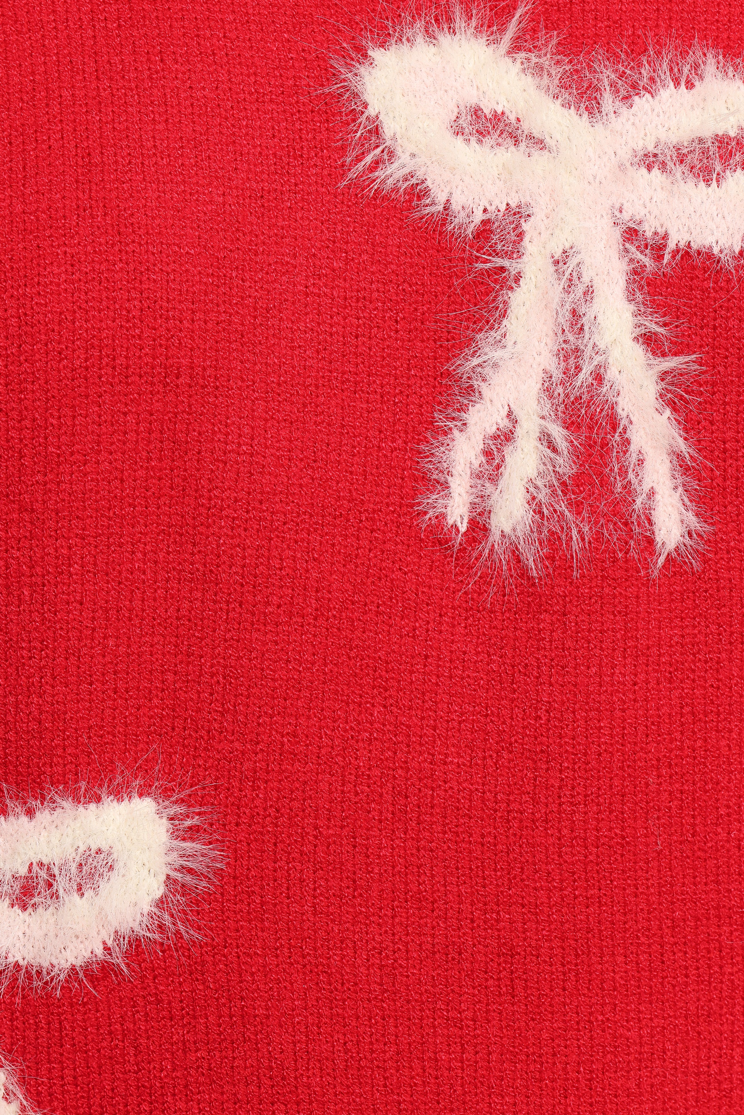 KNITWEAR Cherish Ruffle Sleeve Bow Knit Sweater - Red