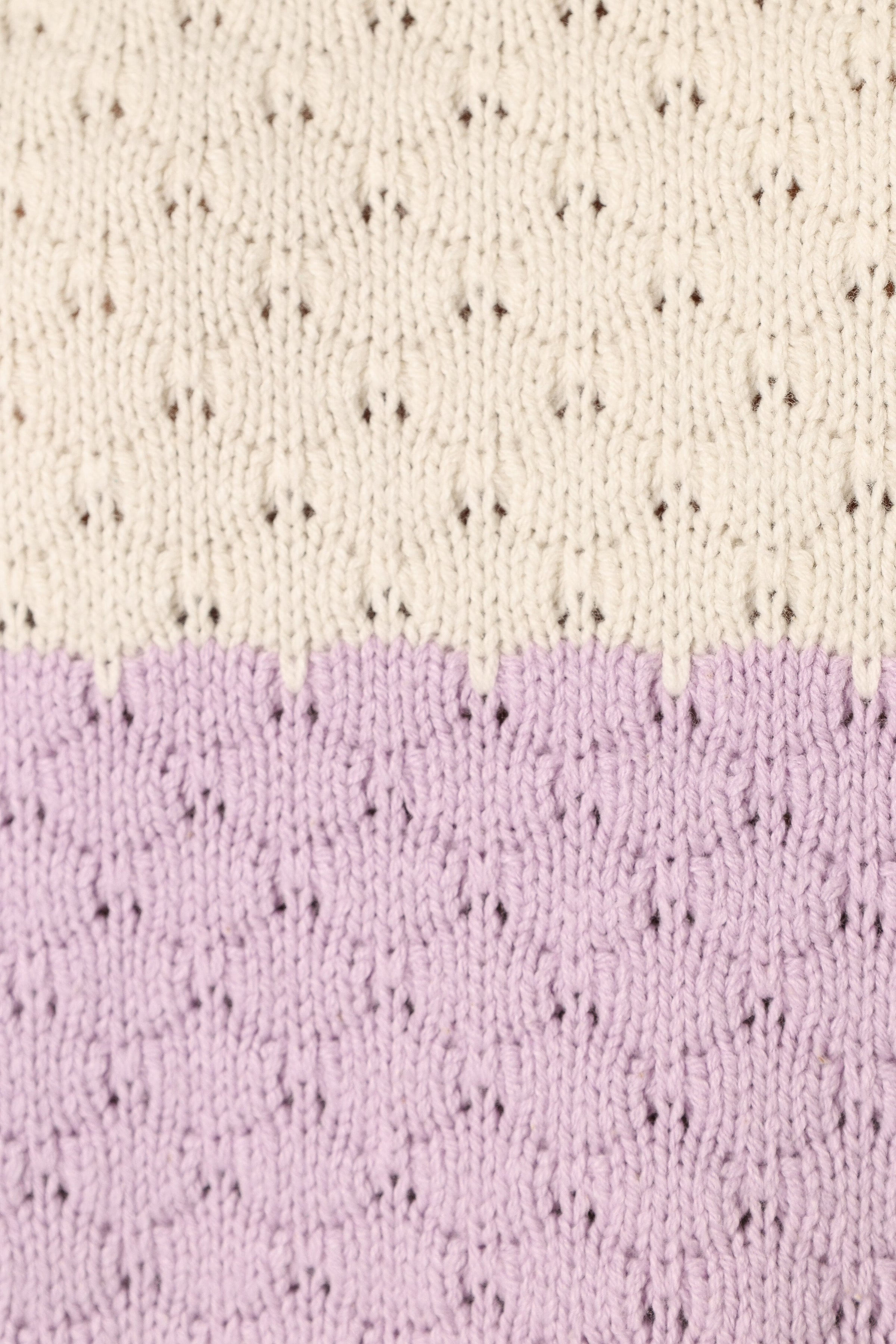 KNITWEAR @Dani Multi Stripe Knit Sweater - White/Light Blue