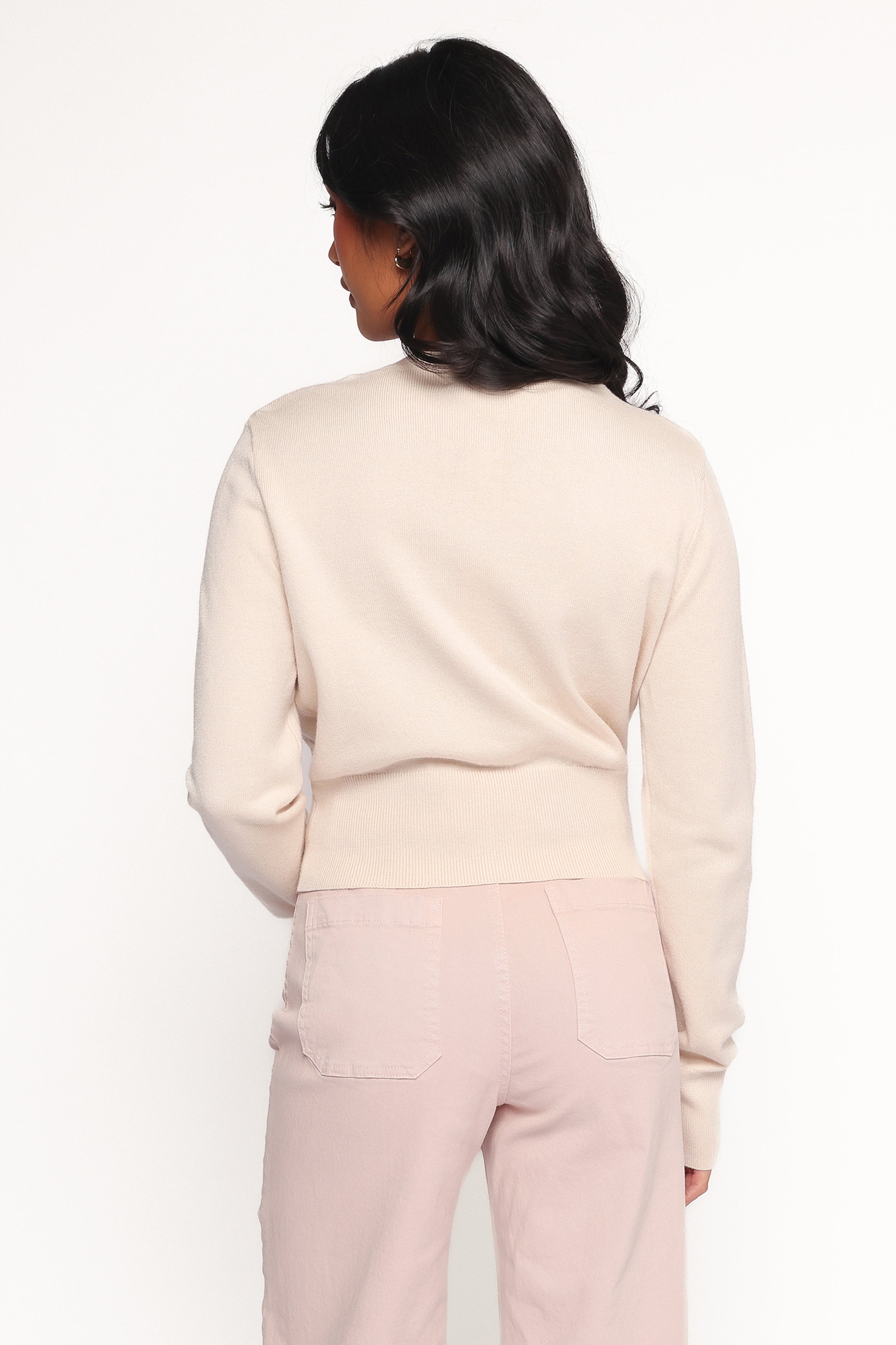 KNITWEAR Elita Fitted Cardigan - Cream