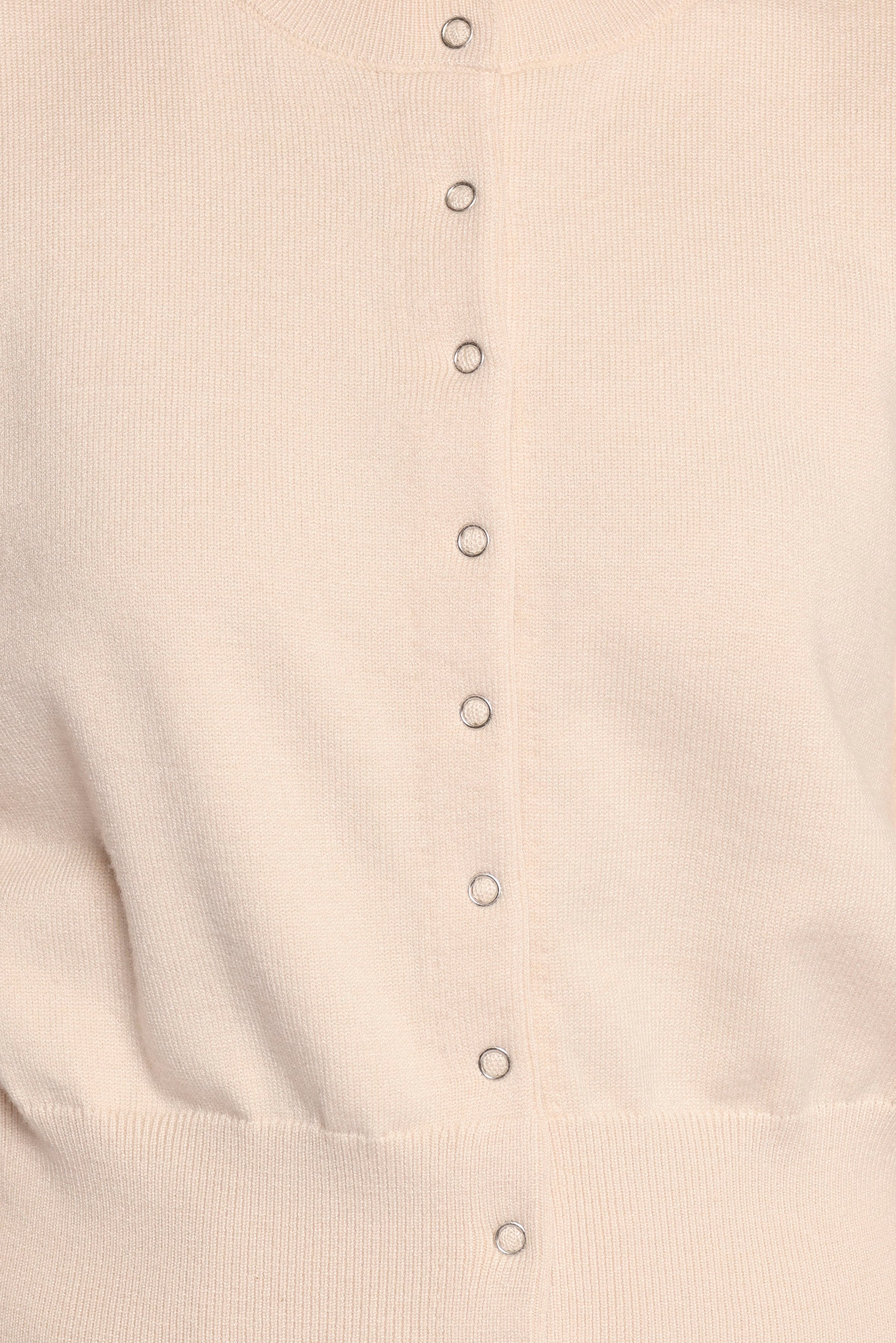 KNITWEAR Elita Fitted Cardigan - Cream