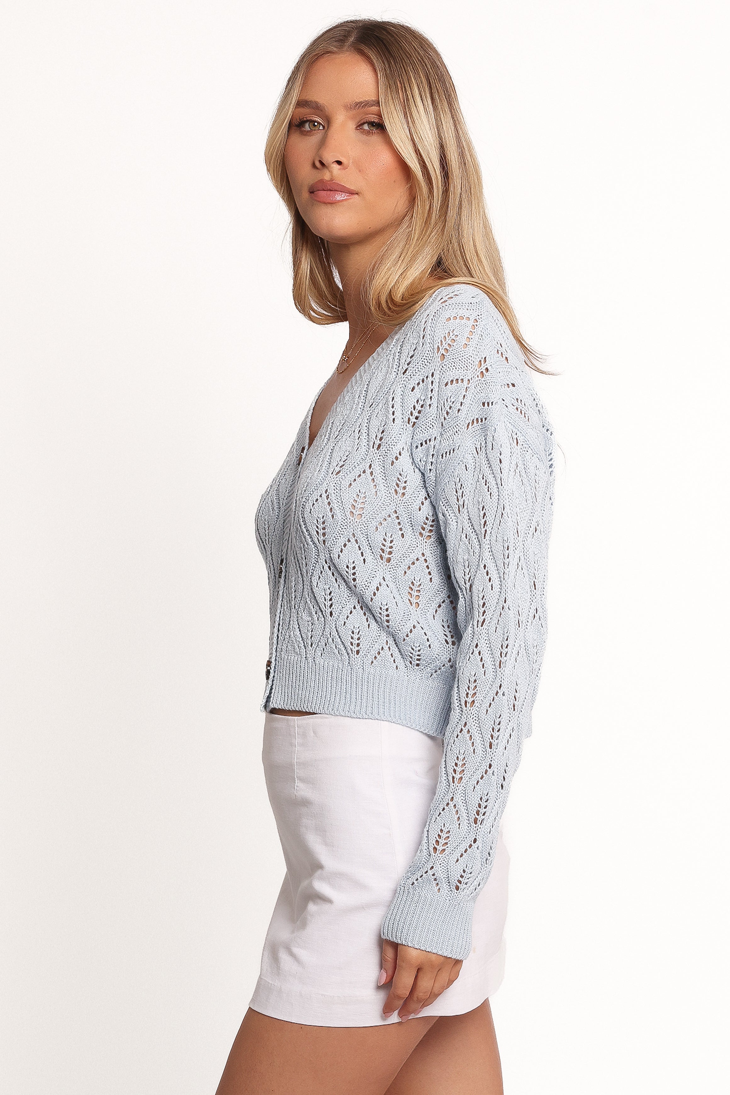 KNITWEAR Ellen Cardigan - Pale Blue
