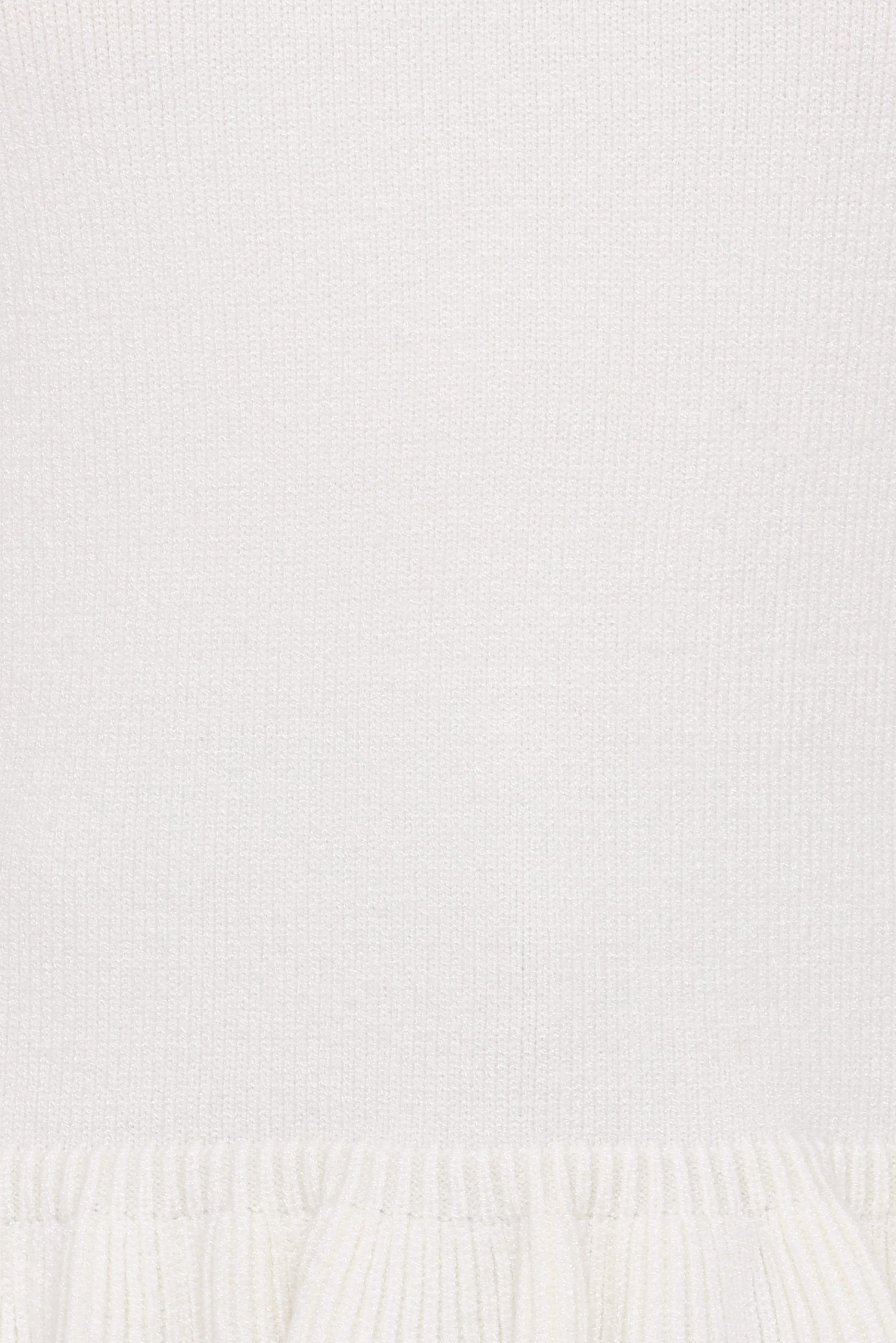 KNITWEAR Emilie Short Sleeve Ruffle Crew Sweater - Cream