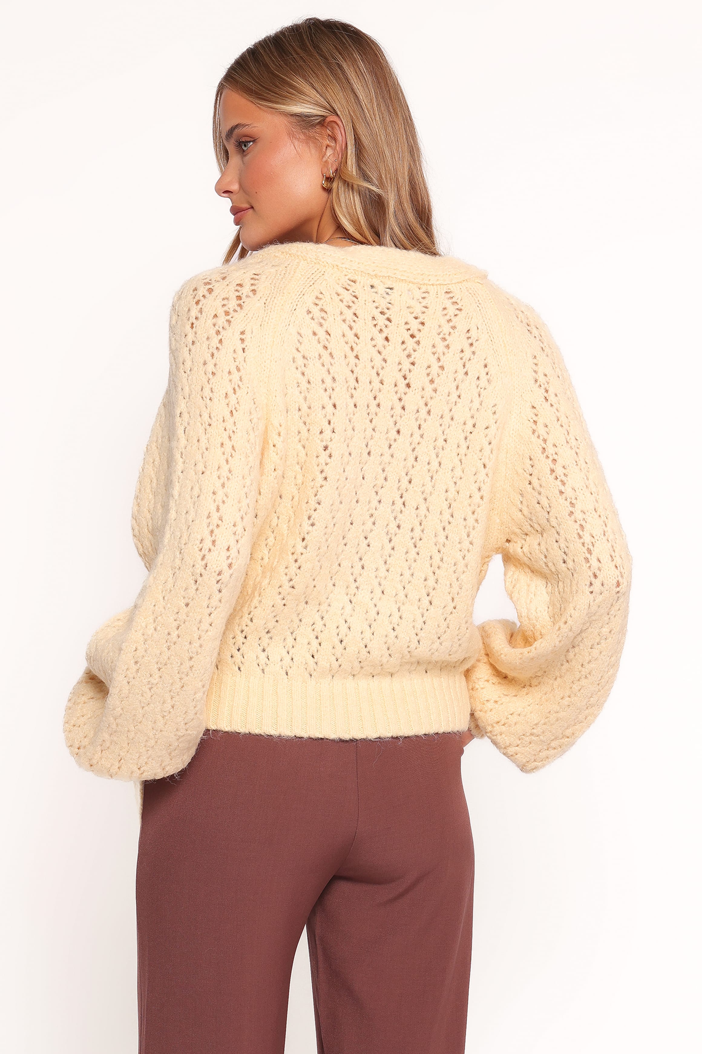 KNITWEAR Etta Ballet Wrap Knit Sweater - Butter