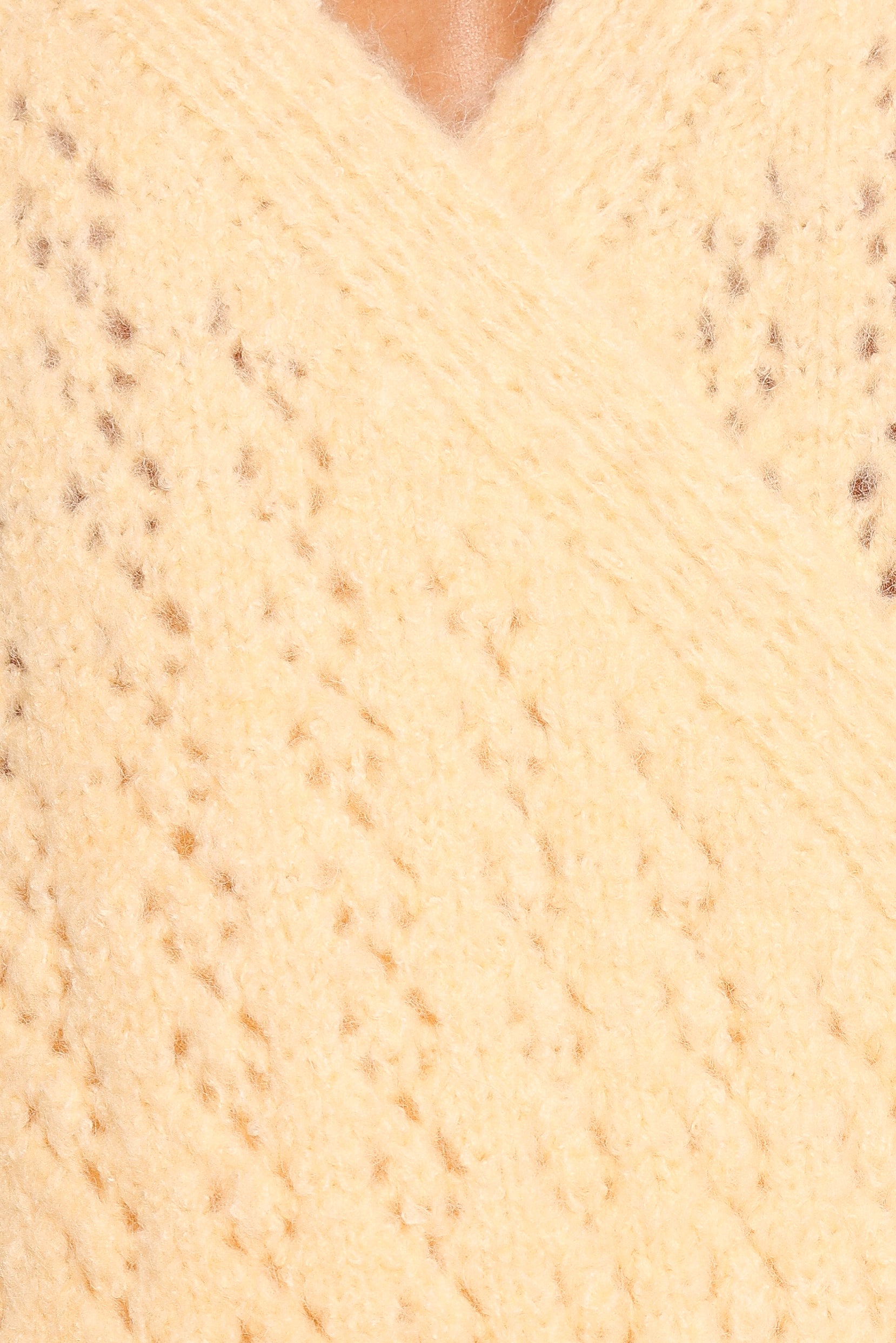 KNITWEAR Etta Ballet Wrap Knit Sweater - Butter