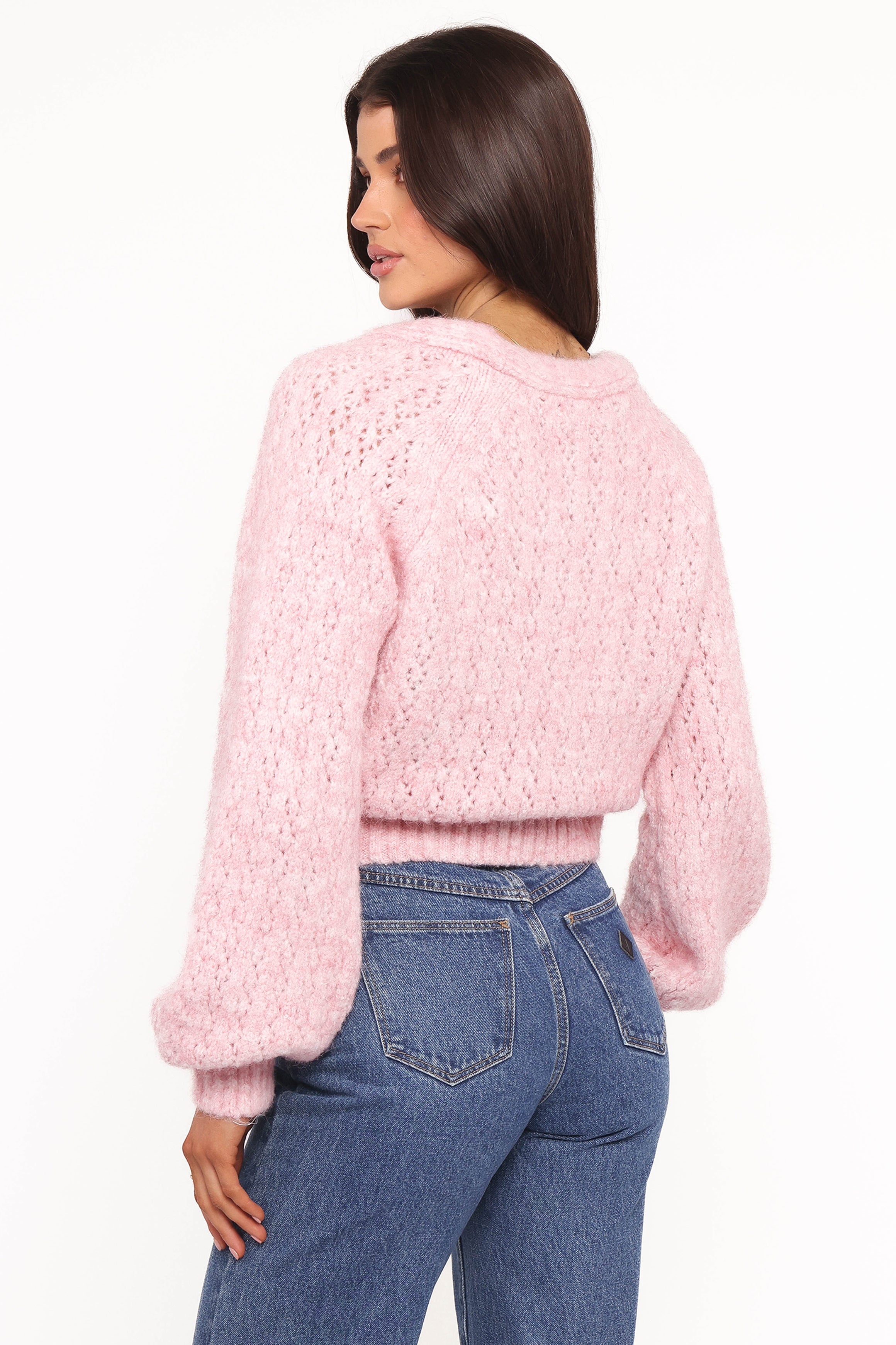 KNITWEAR Etta Ballet Wrap Knit Sweater - Pink