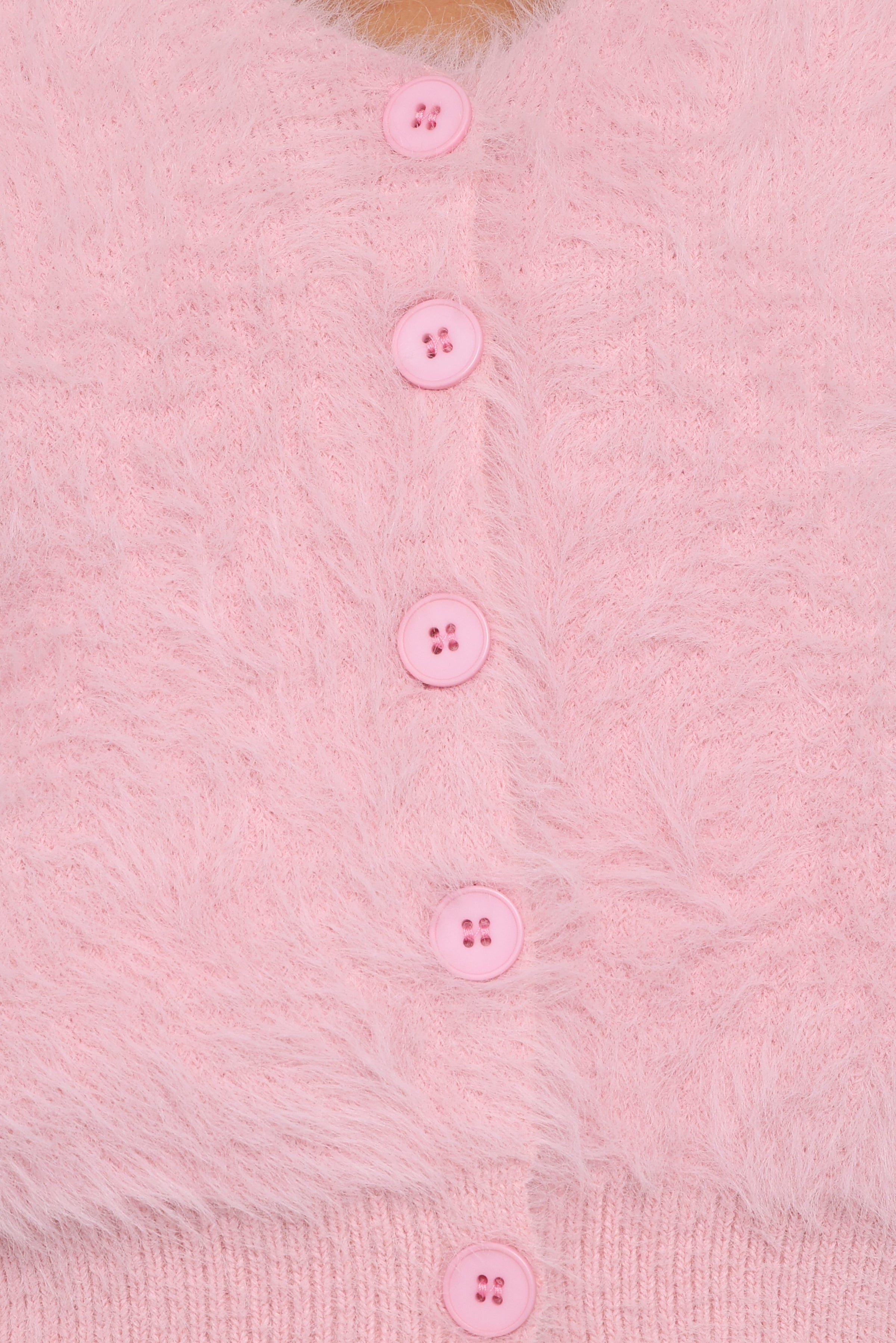 KNITWEAR Evelin Cropped Cardigan - Pink