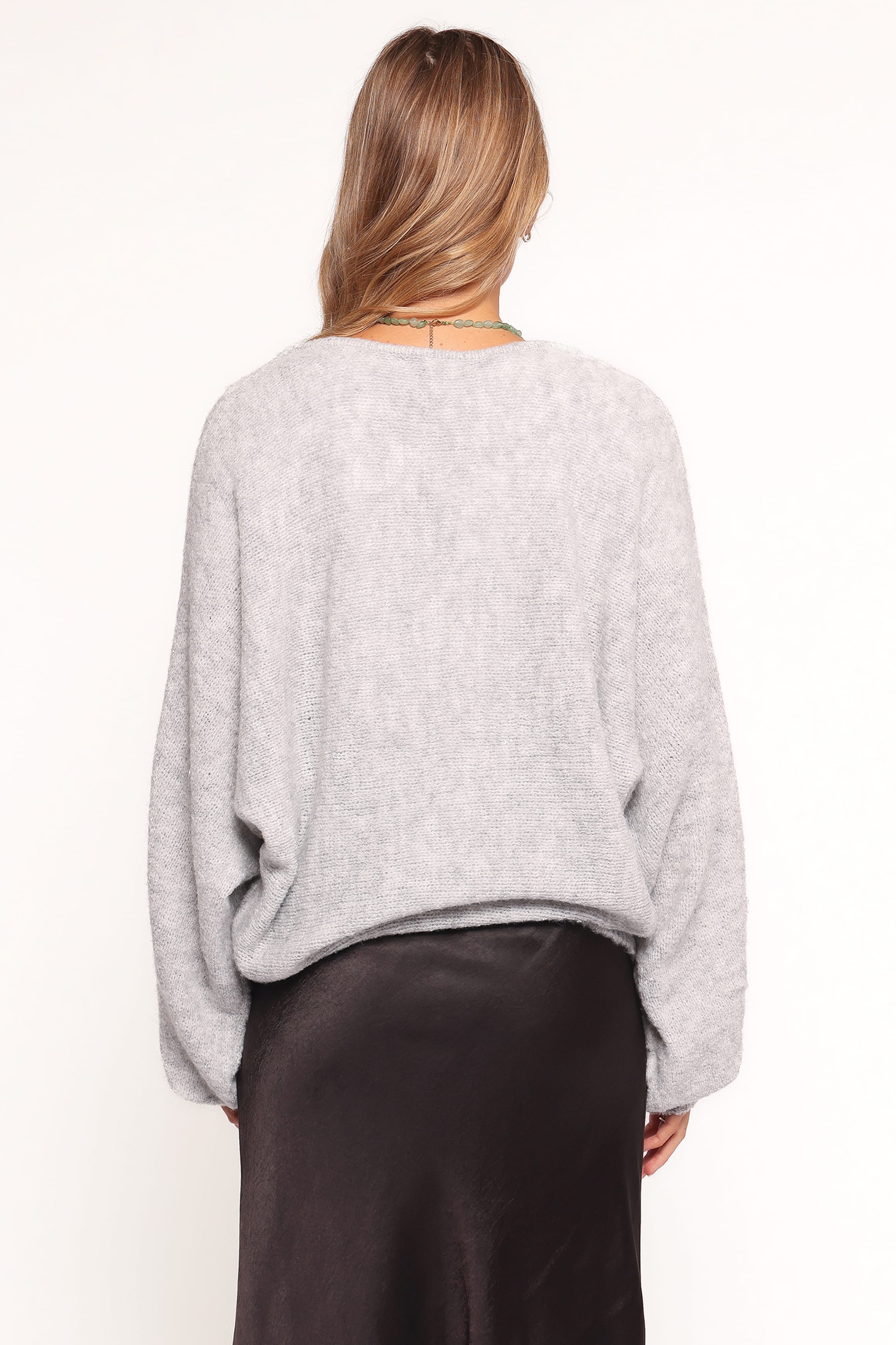 KNITWEAR Faylin Bell Sleeve Knit Sweater - Grey
