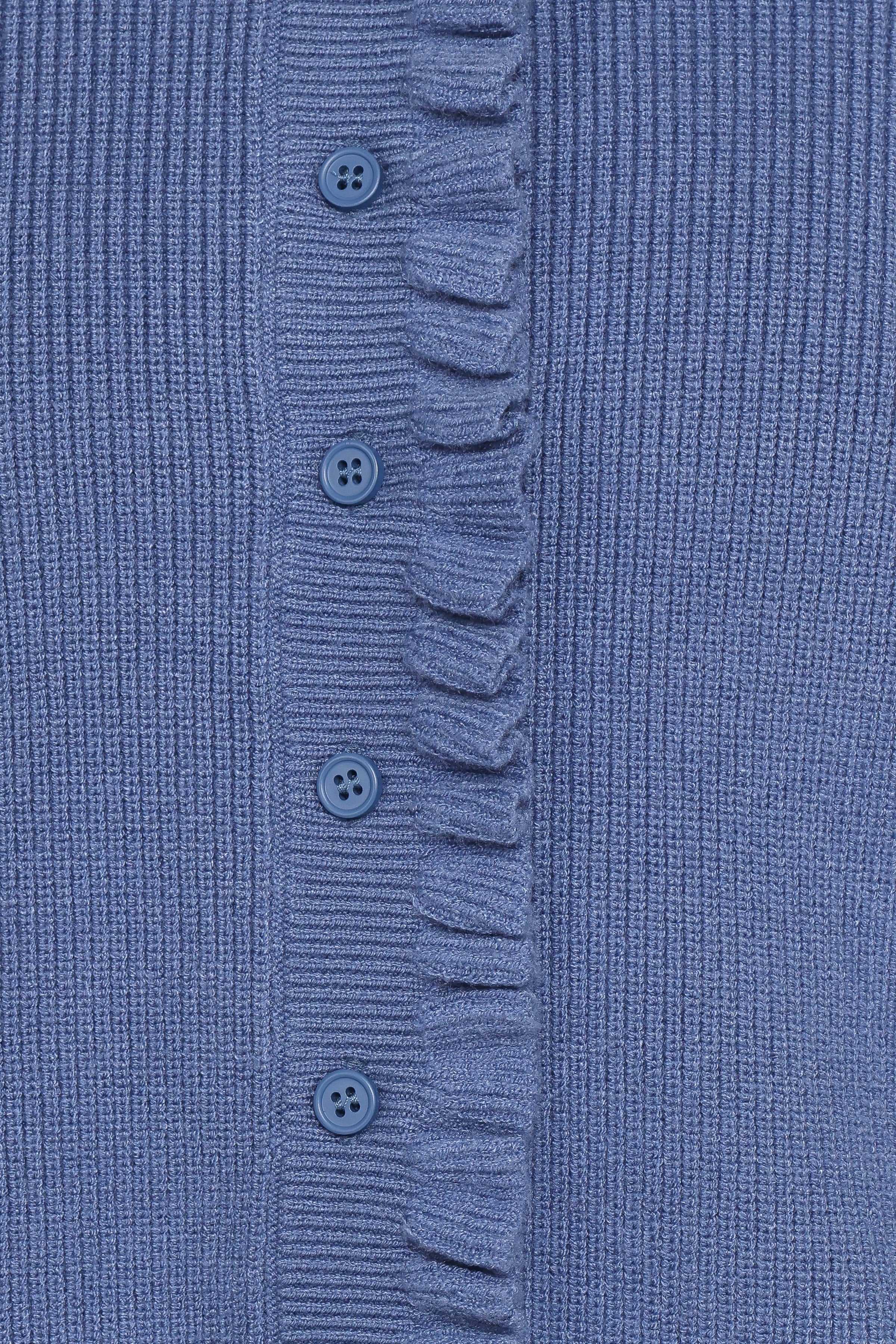 KNITWEAR Fiori Frill Cardigan - Denim Blue