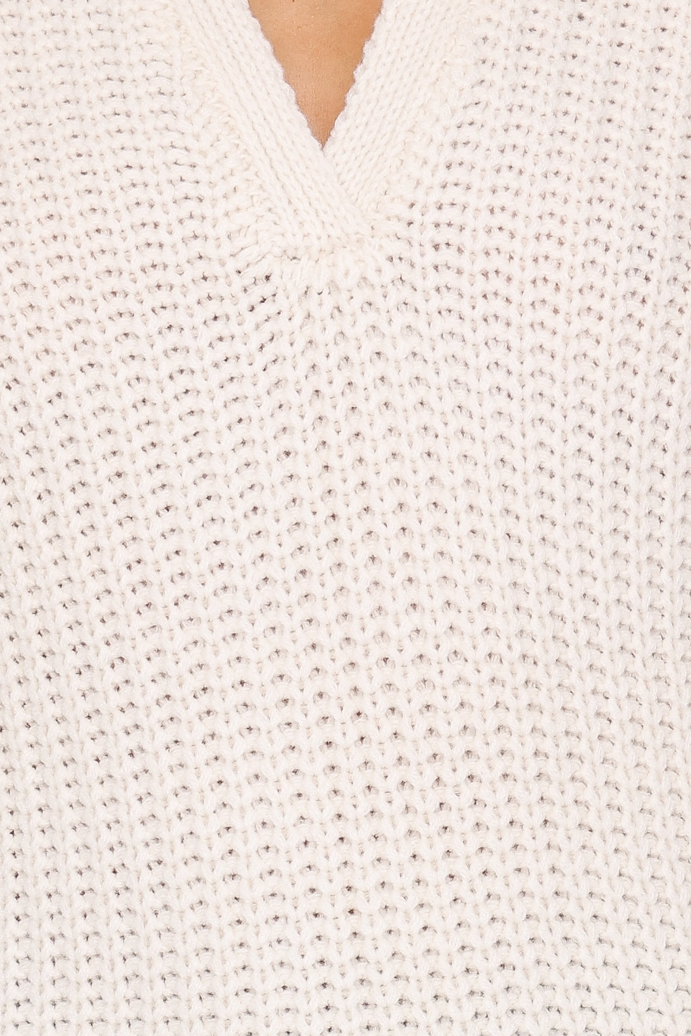 KNITWEAR Fitzgerald Pointelle Polo Sweater - Cream