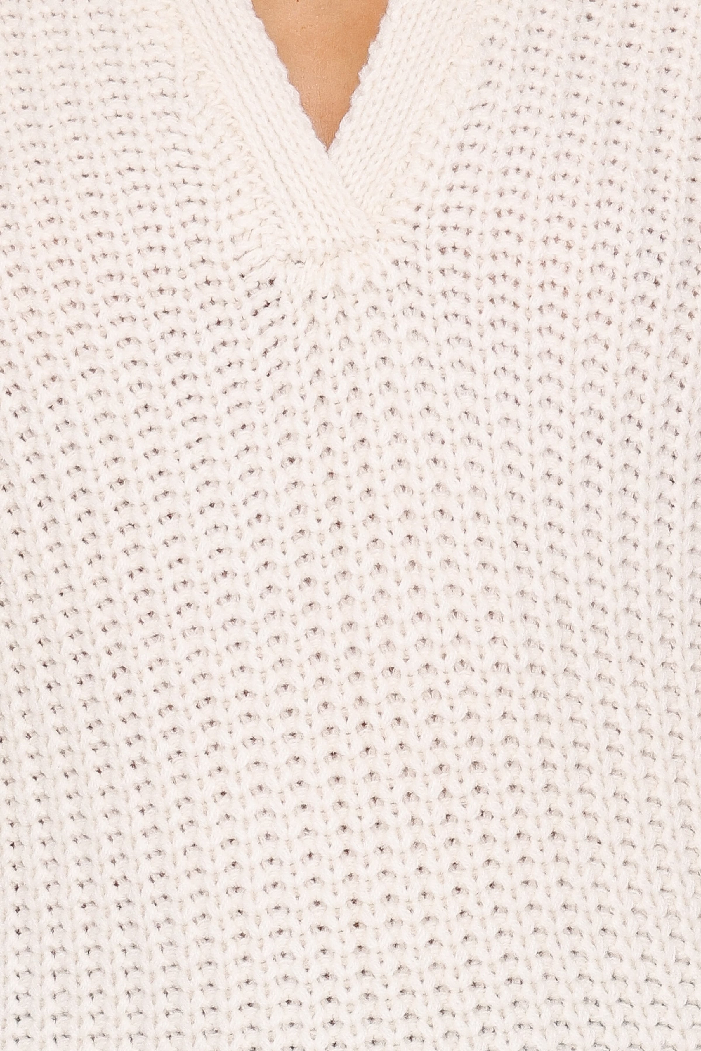 KNITWEAR Fitzgerald Pointelle Polo Sweater - Cream
