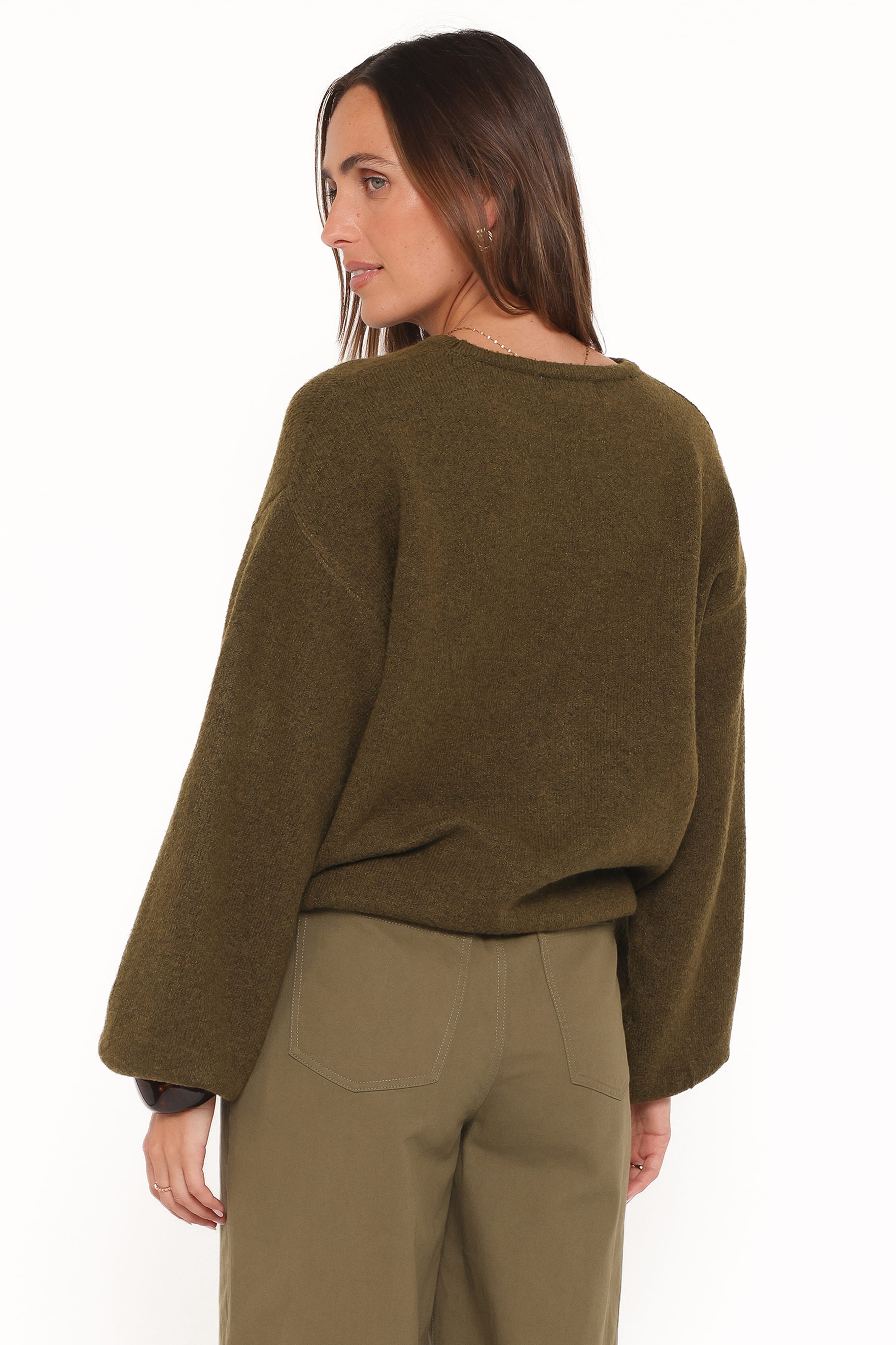 KNITWEAR Galadriel Drawcord Sweater - Khaki