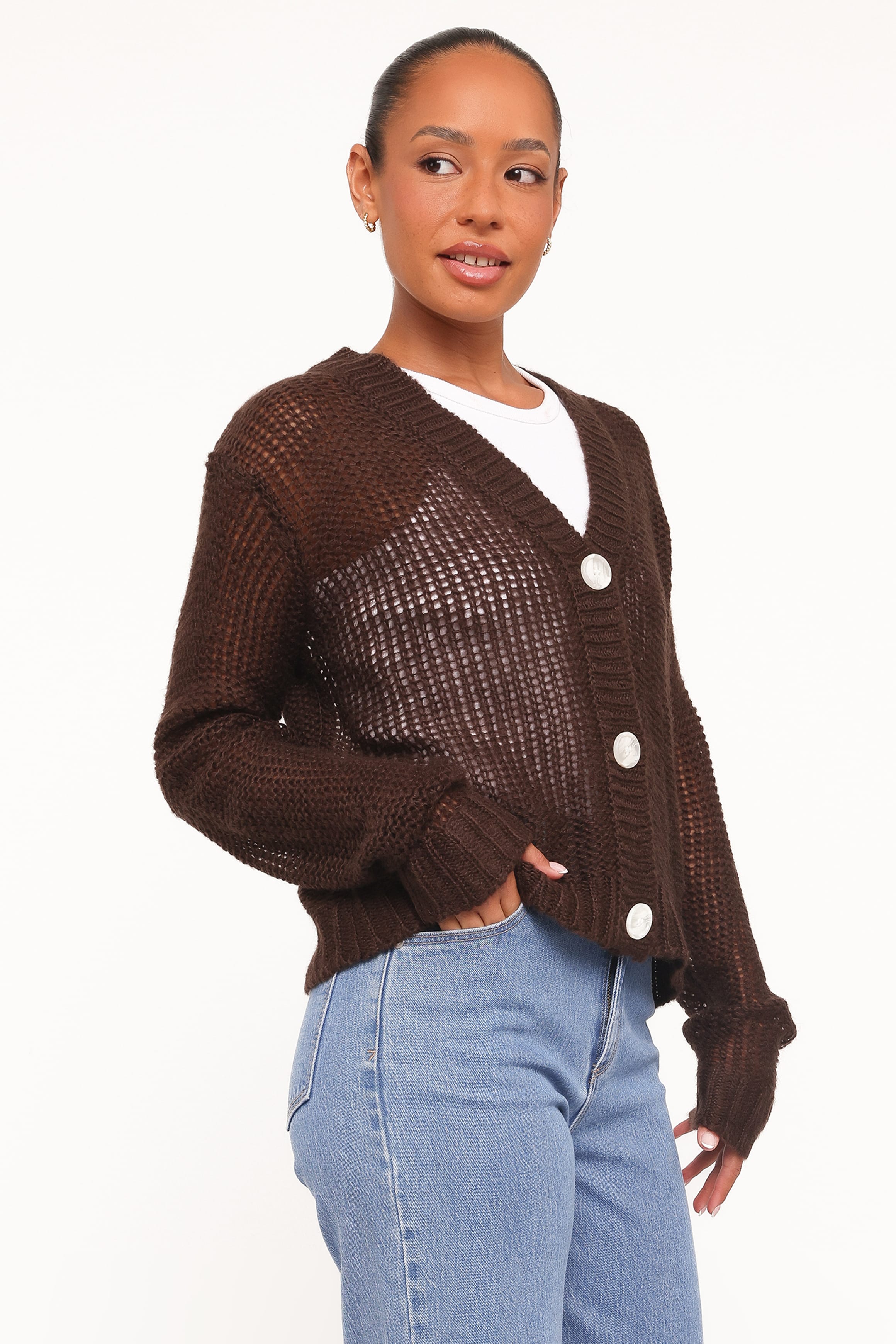 KNITWEAR Gardner Cardigan - Coffee