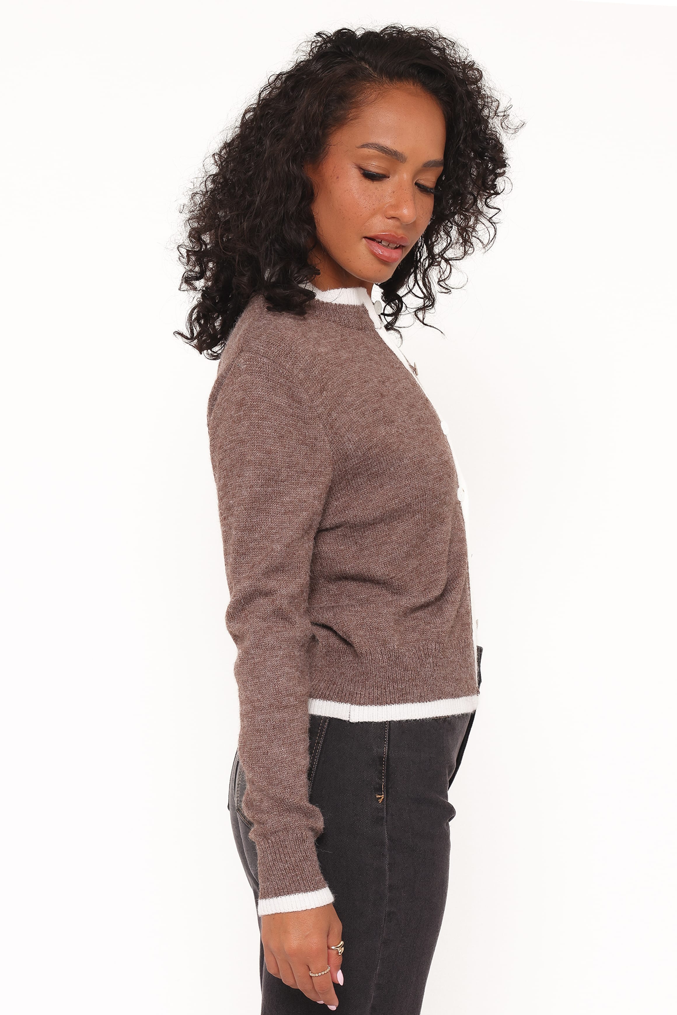 KNITWEAR Greta Knit Cardigan - Brown