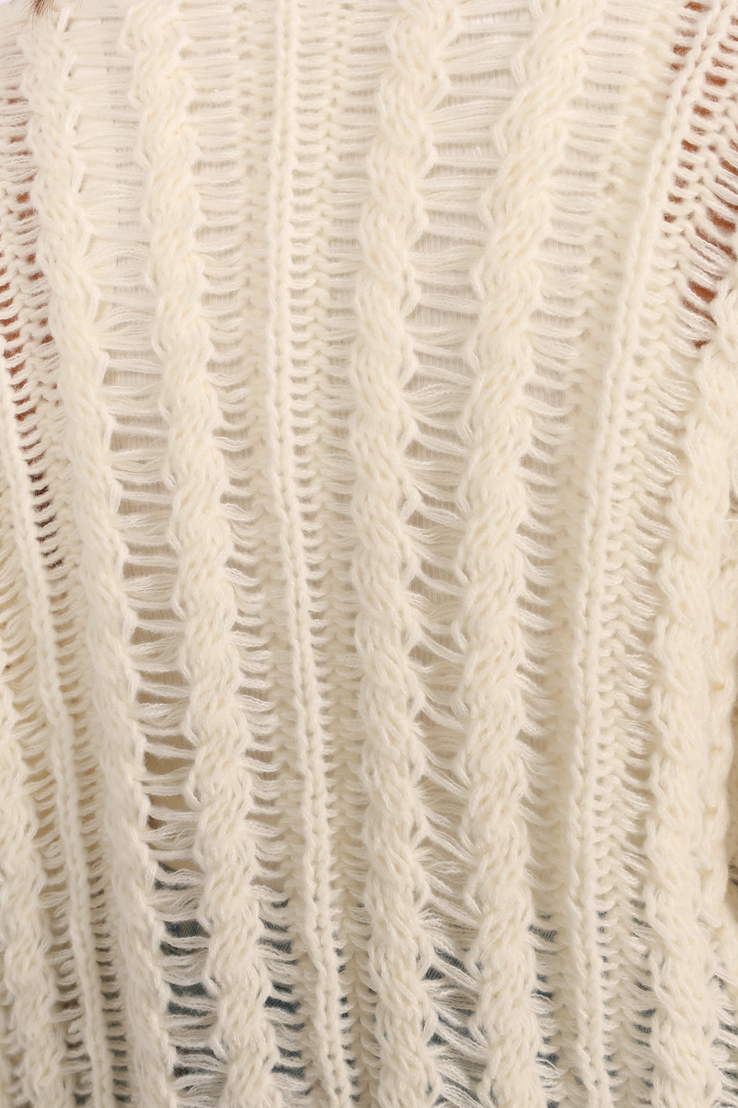 KNITWEAR @Hailey Oversized Sleeve Cardigan - Cream