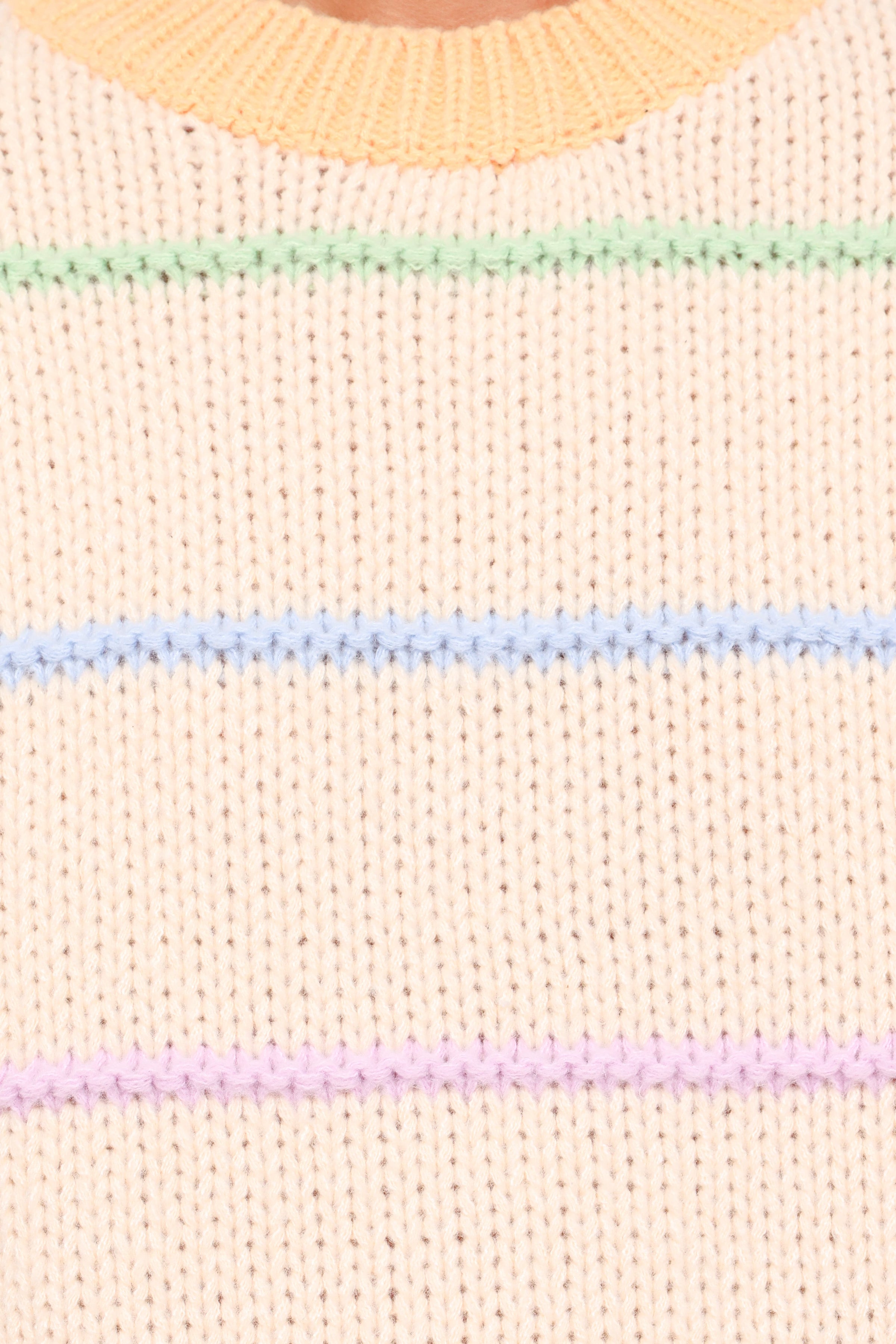 KNITWEAR Hamilton Texture Stripe Sweater - Cream Multi