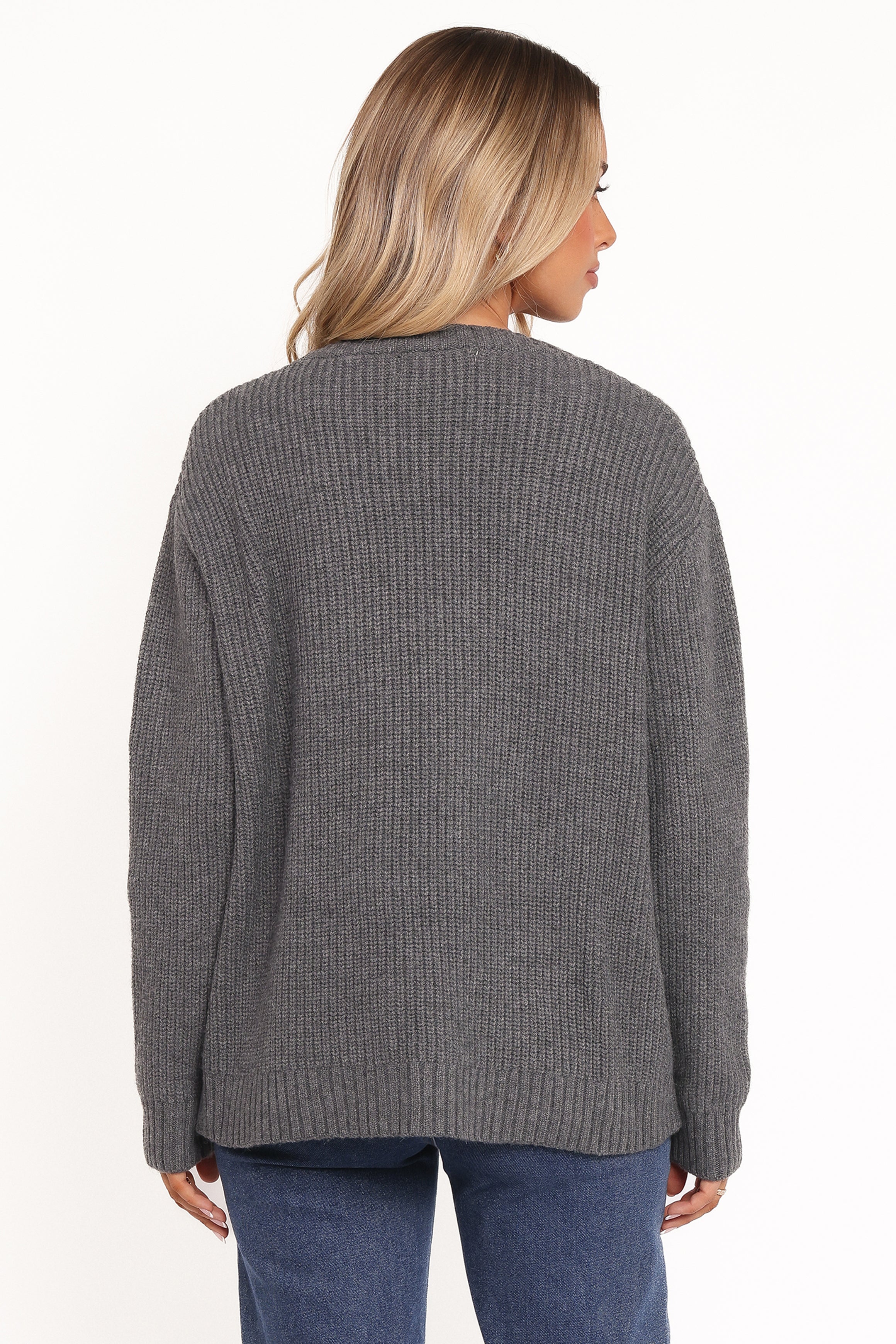 KNITWEAR Hammond Tie Up Cardigan - Grey