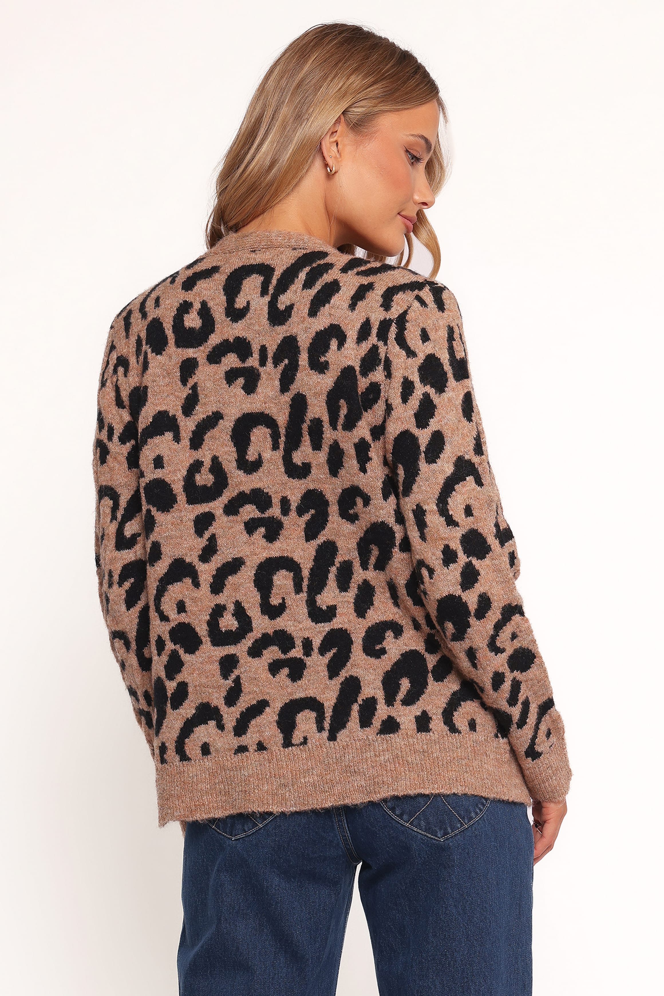 KNITWEAR Hudson Tie Front Cardigan - Leopard