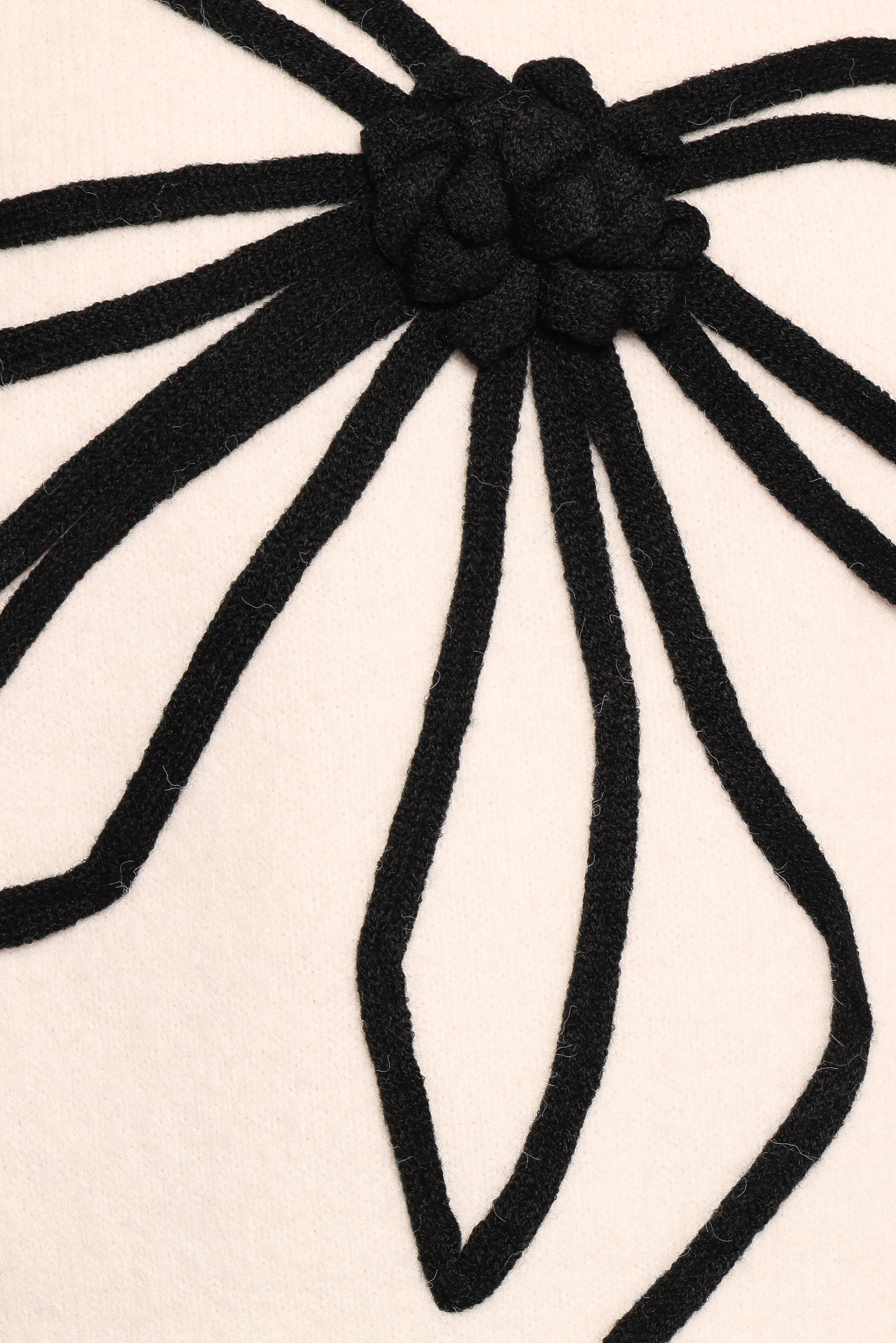 KNITWEAR Isiora Bow Embroidered knit Sweater - Cream