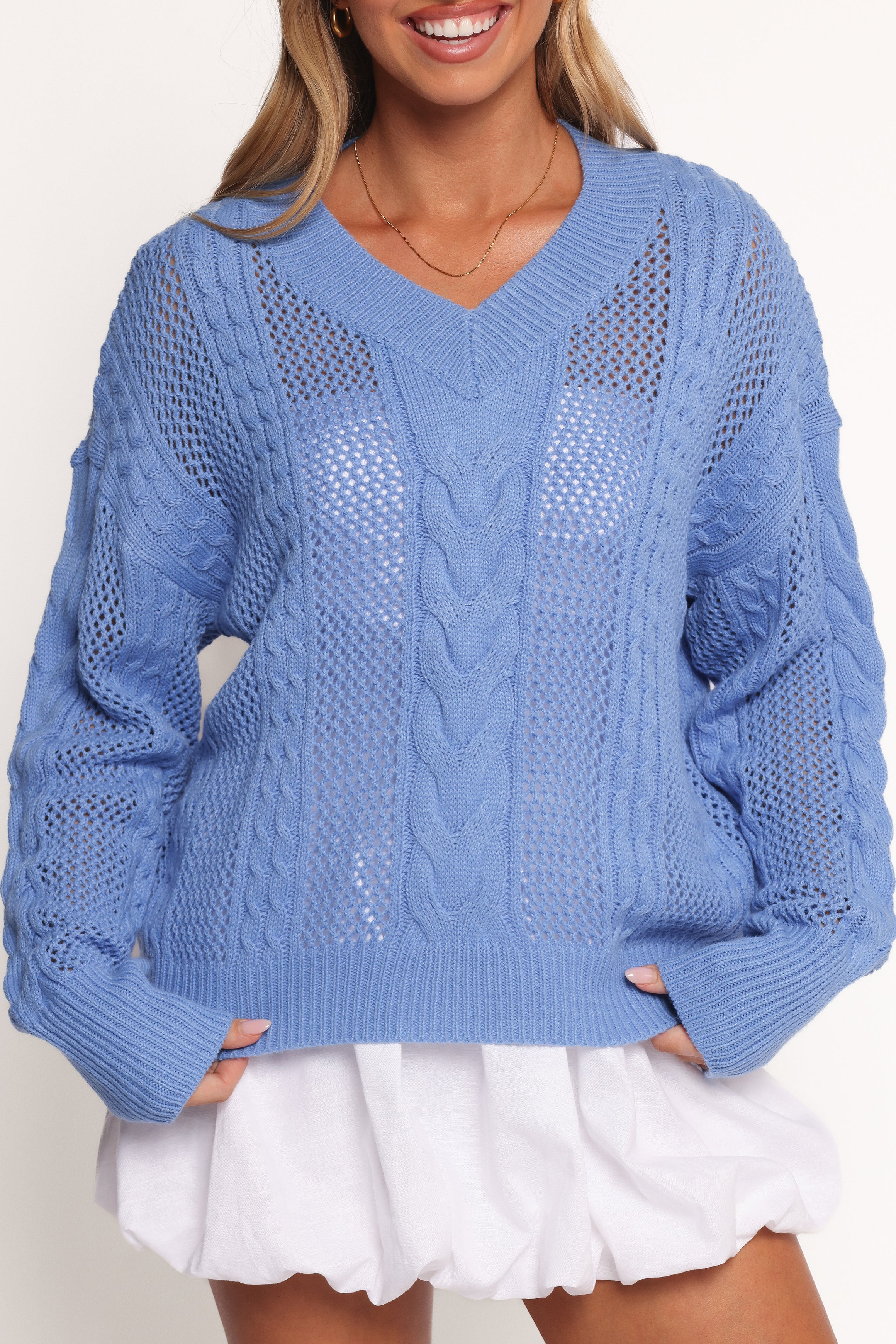 KNITWEAR Janie Knit Sweater - Blue