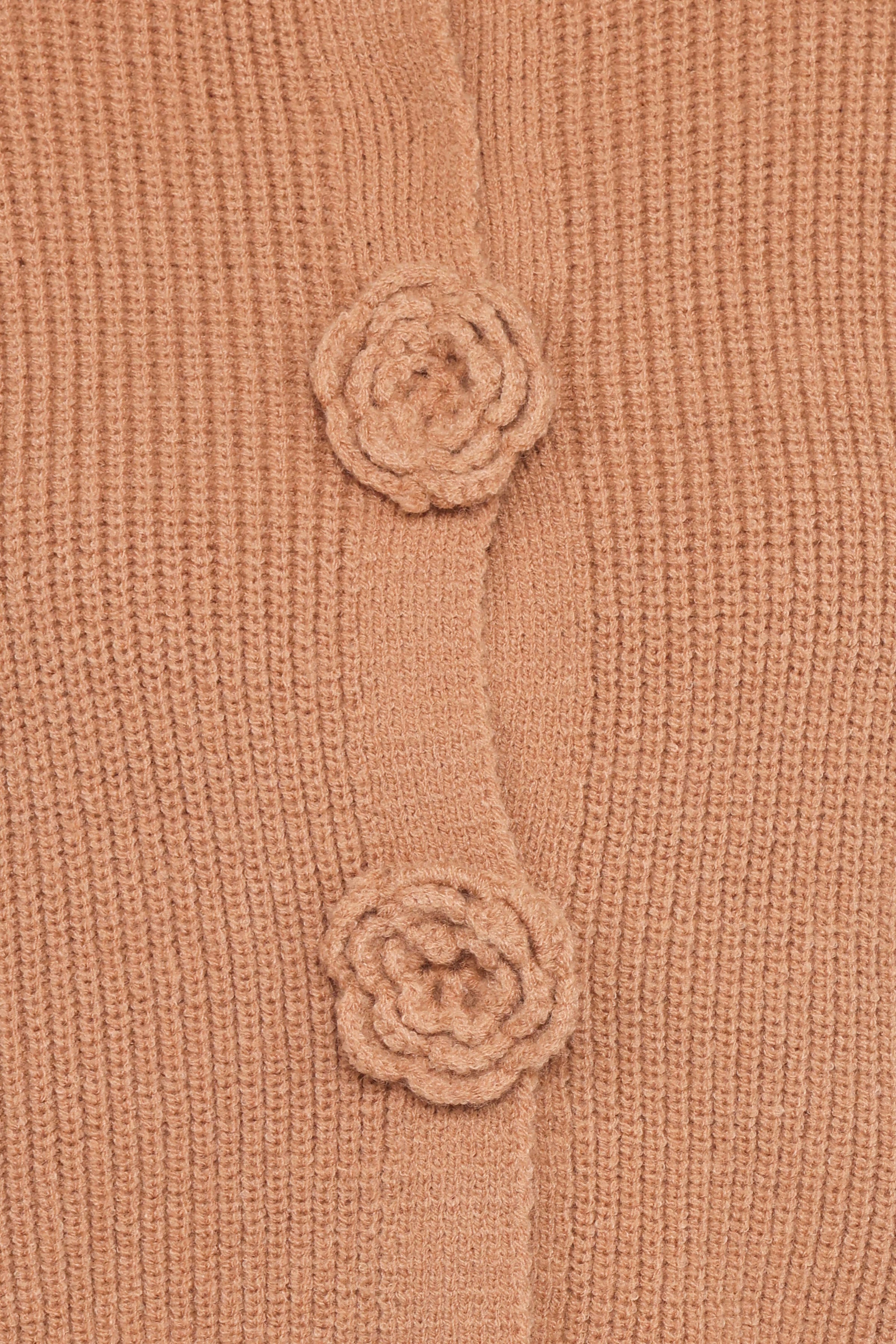 KNITWEAR Jones Rosette Cardigan - Mocha