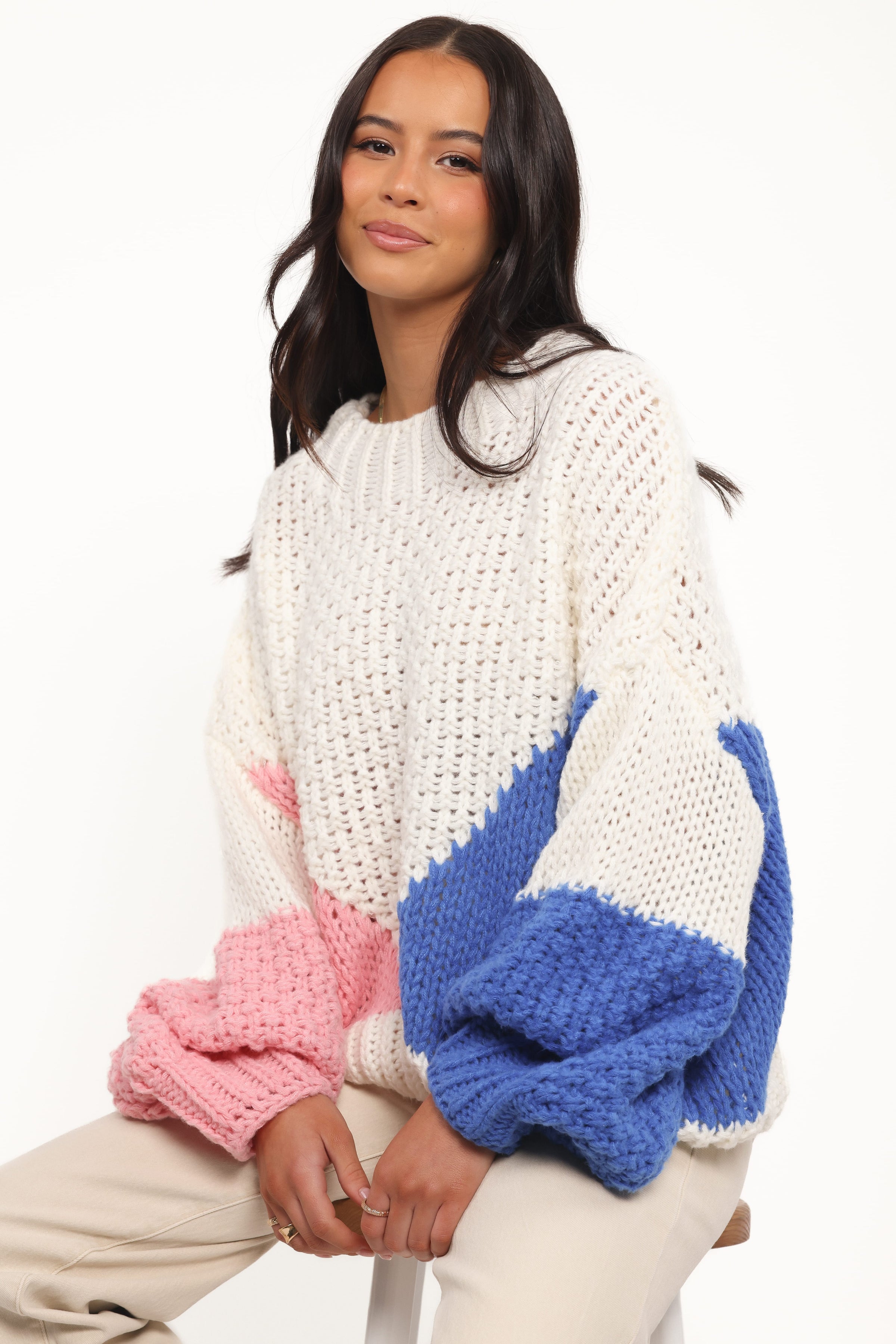KNITWEAR Koda Pattern Knit Sweater - White Multi